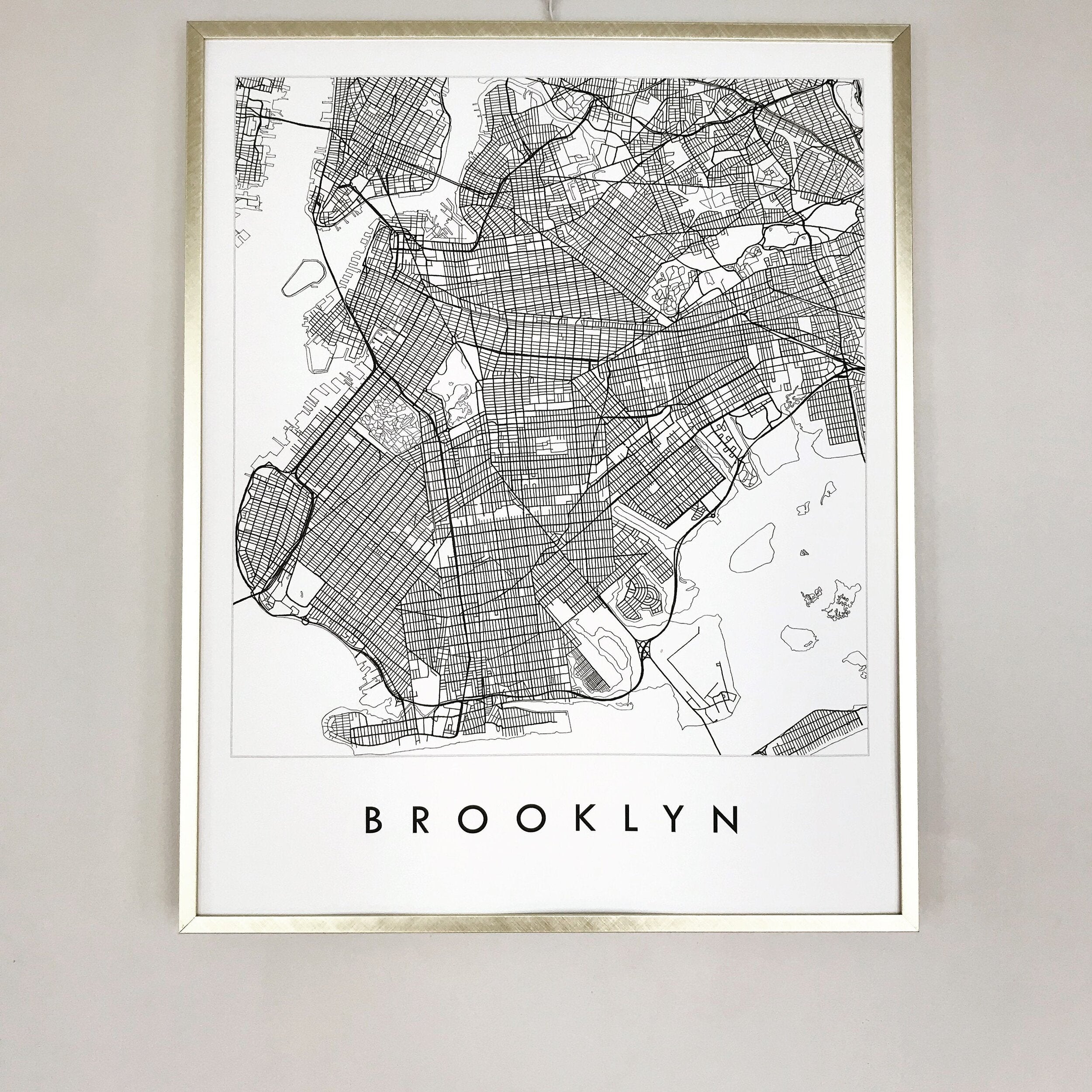 BROOKLYN City Lines Map: PRINT