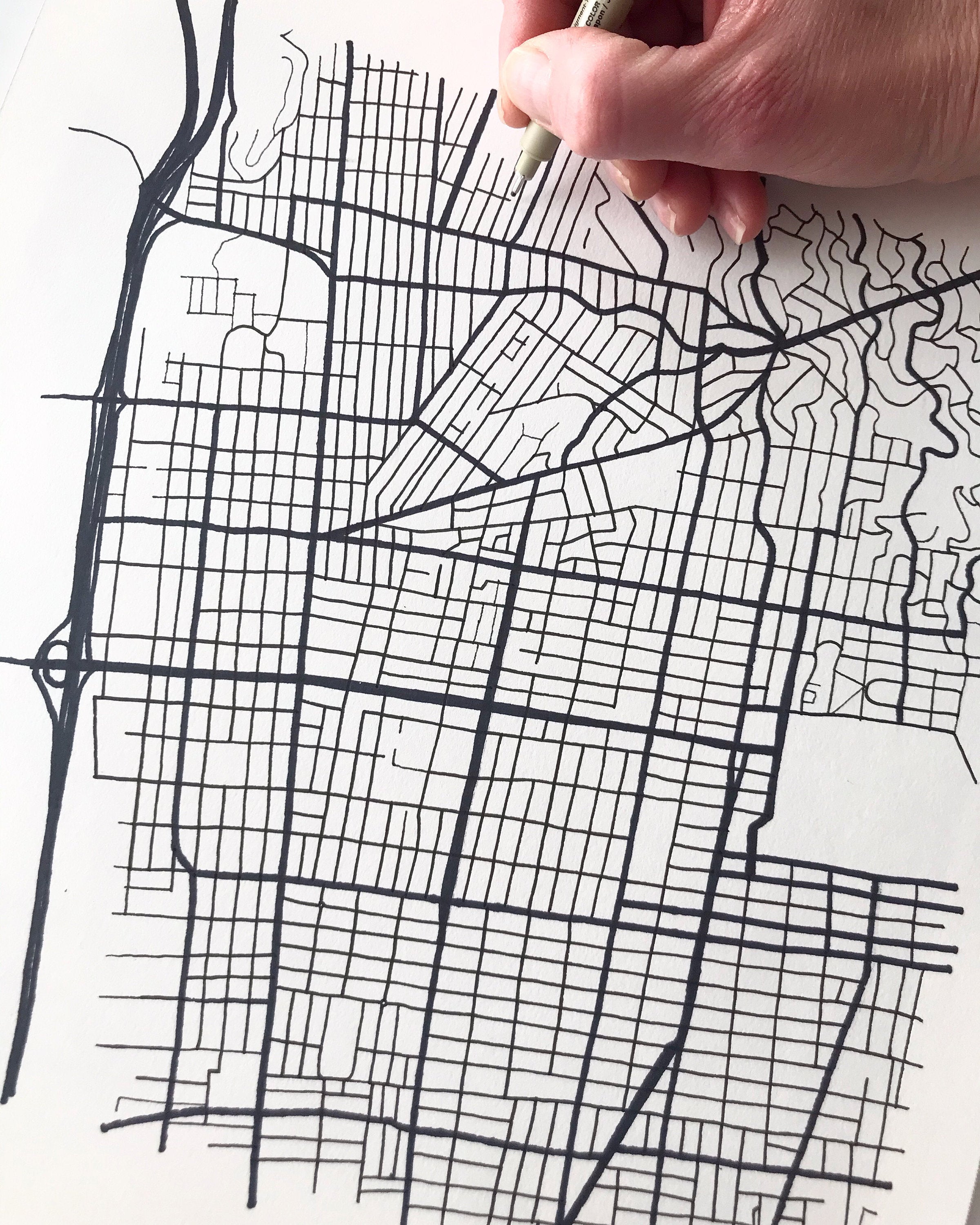 BERKELEY California City Lines Map: PRINT