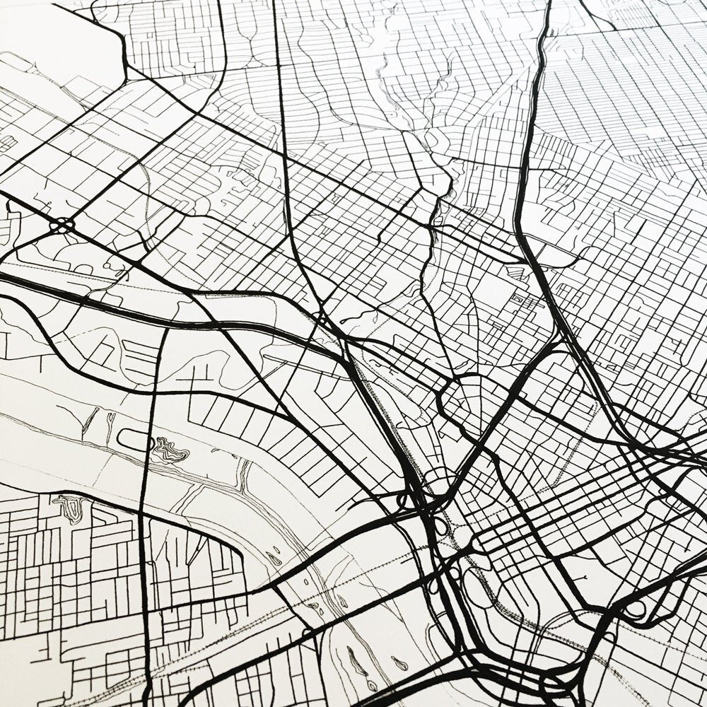 DALLAS City Lines Map: PRINT