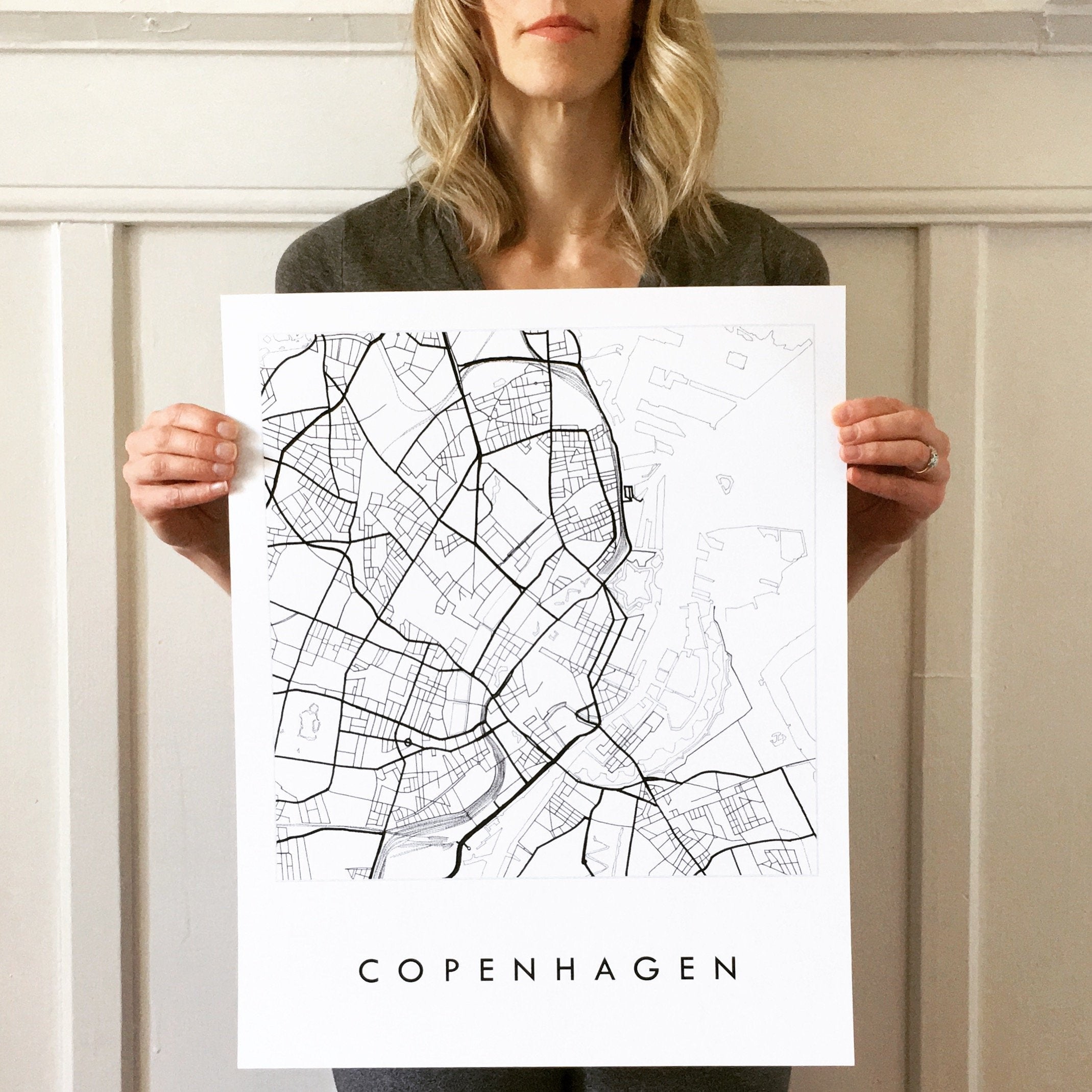 COPENHAGEN City Lines Map: PRINT