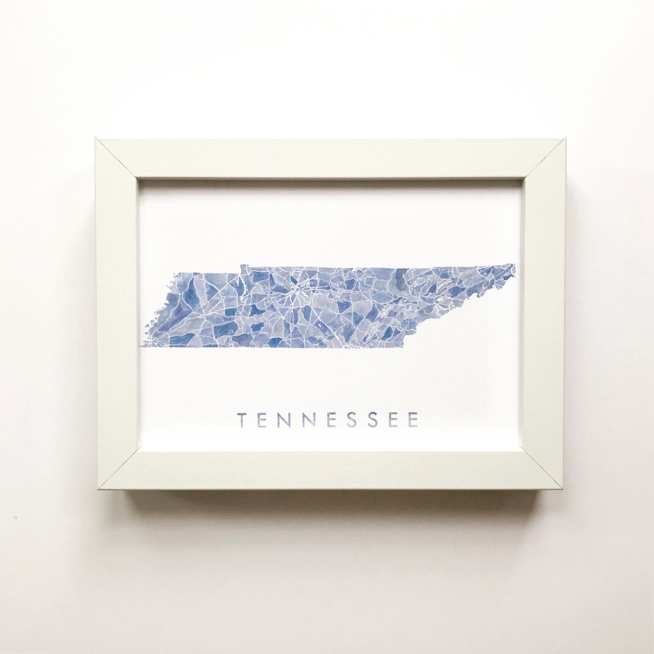 TENNESSEE Watercolor State Map: PRINT