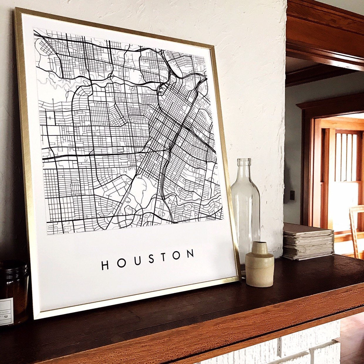 HOUSTON City Lines Map: PRINT