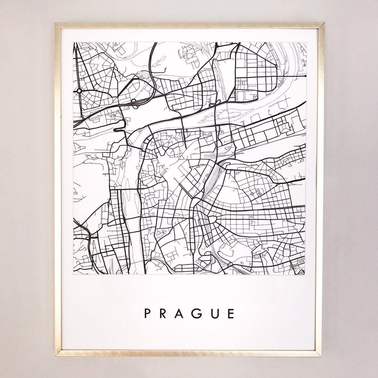 PRAGUE City Lines Map: PRINT