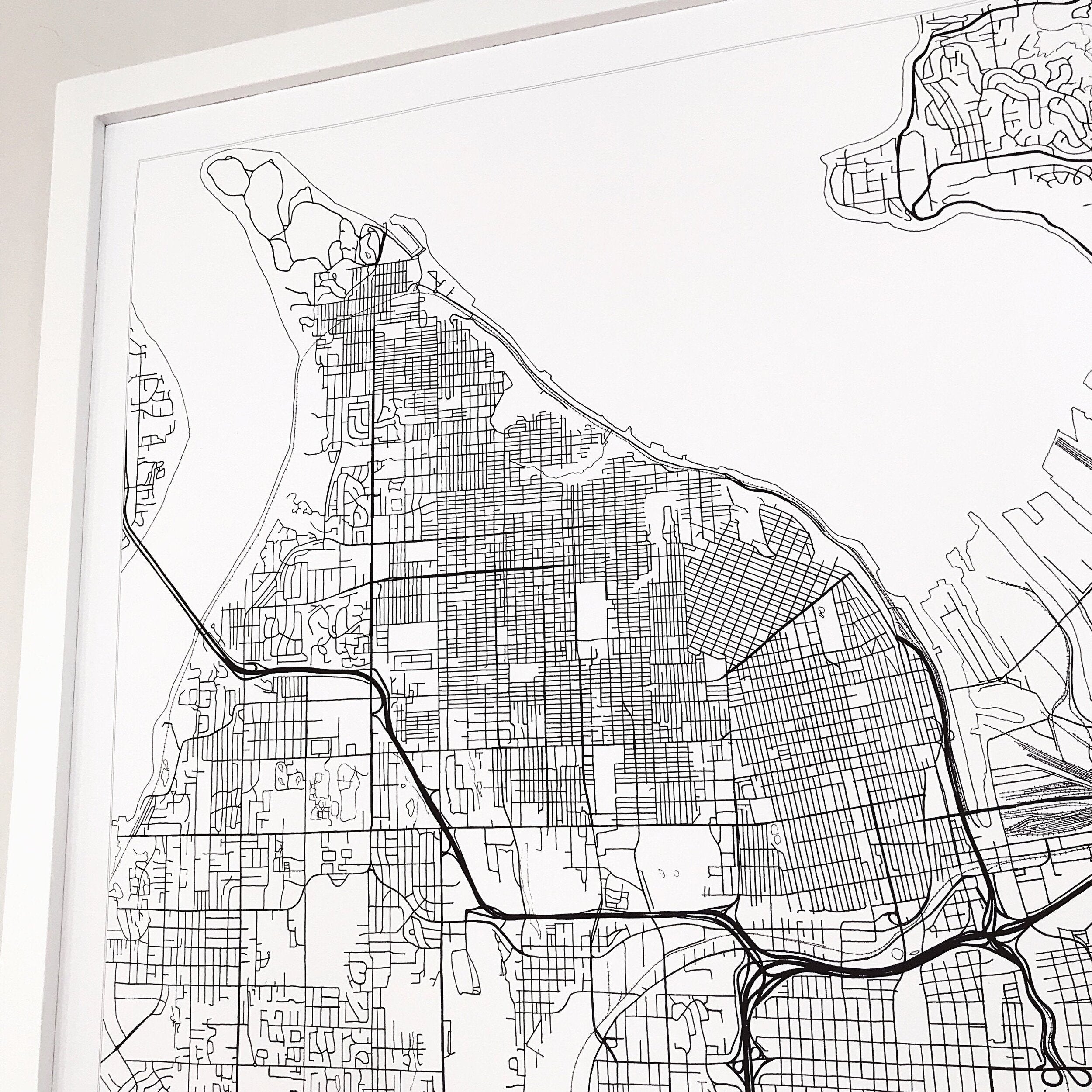 TACOMA City Lines Map: PRINT