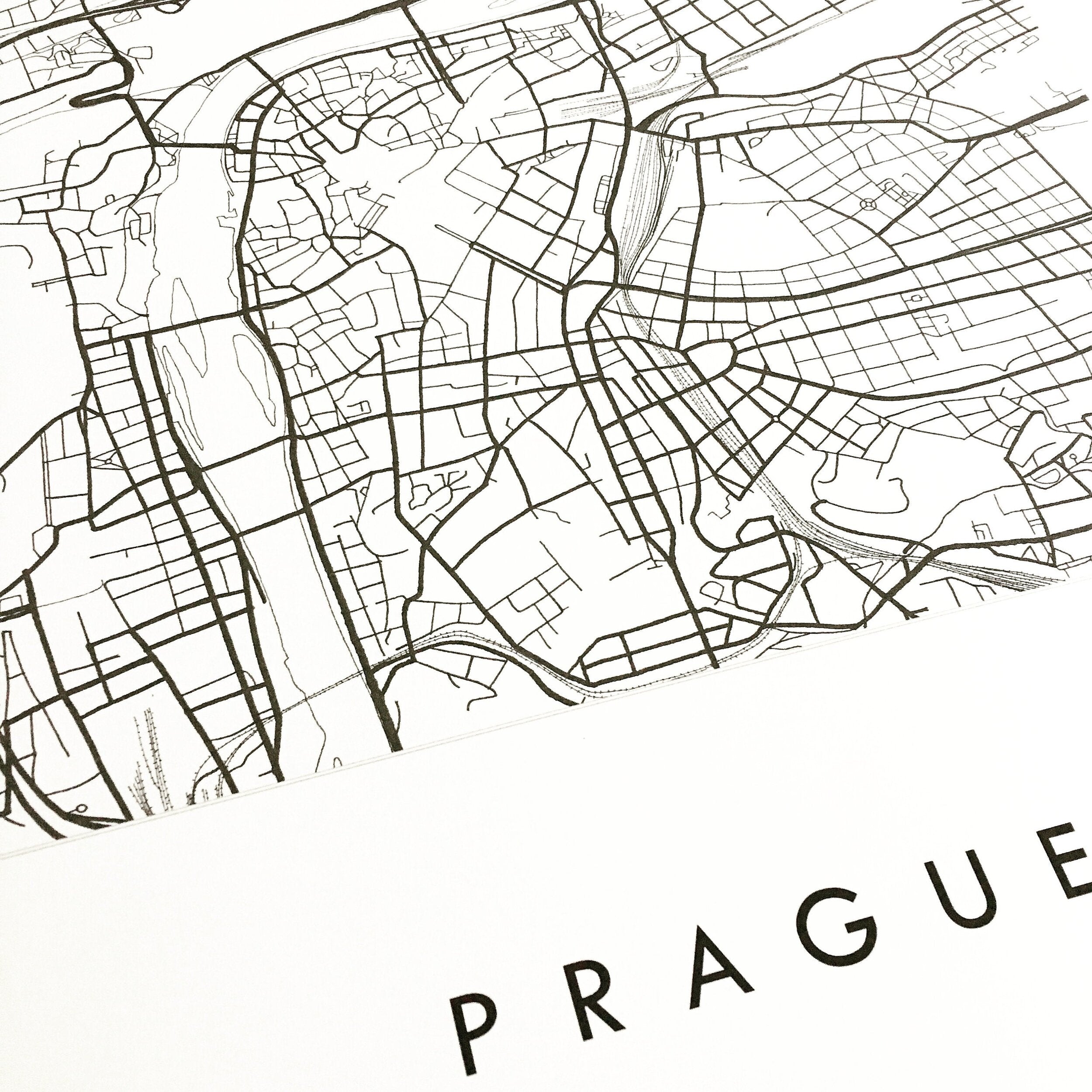 PRAGUE City Lines Map: PRINT