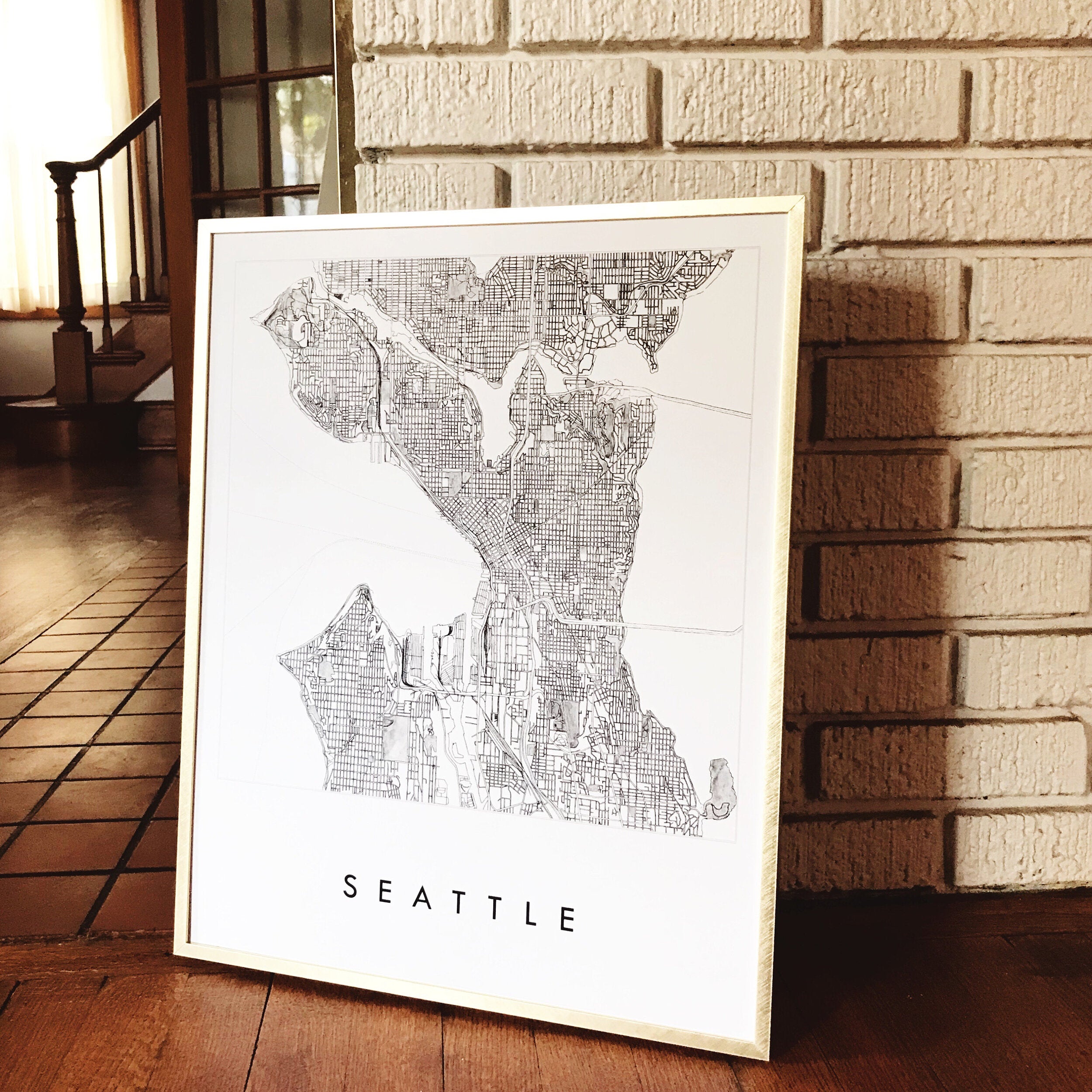 SEATTLE City Lines Map: PRINT