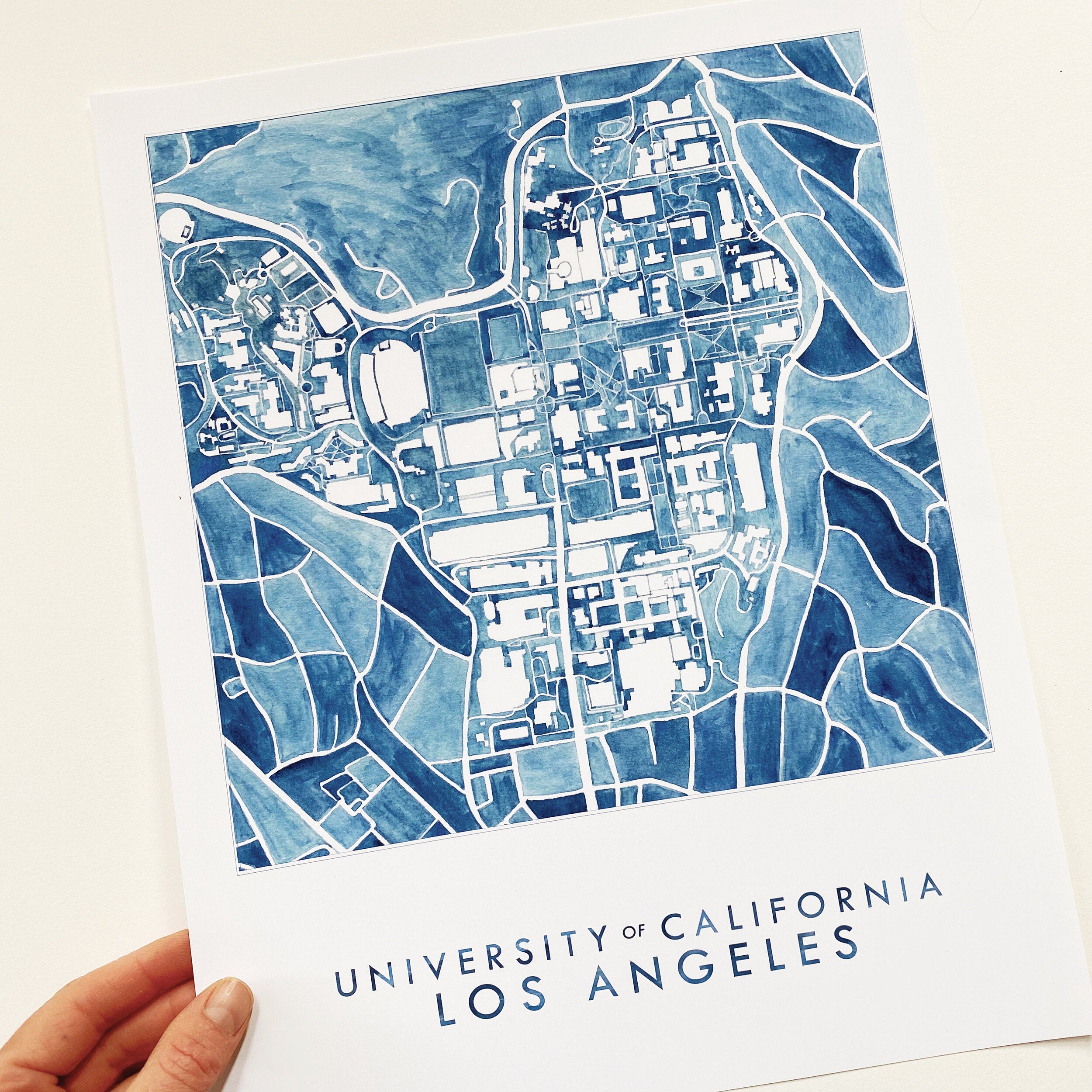 UCLA Campus Watercolor Map: PRINT