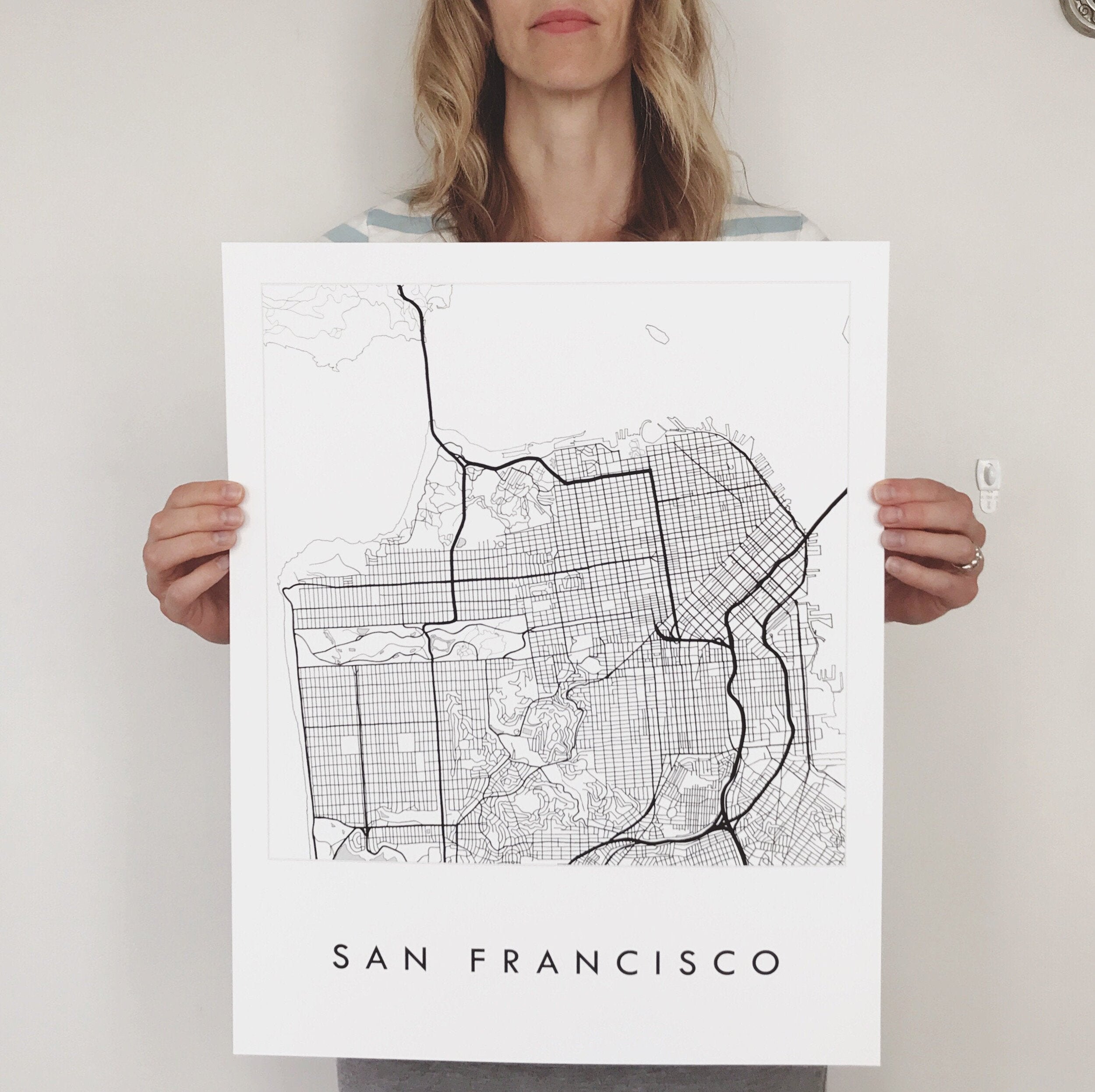 SAN FRANCISCO City Lines Map: PRINT