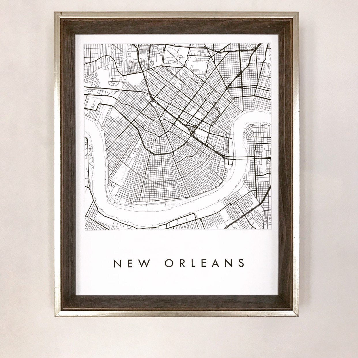 NEW ORLEANS City Lines Map: PRINT