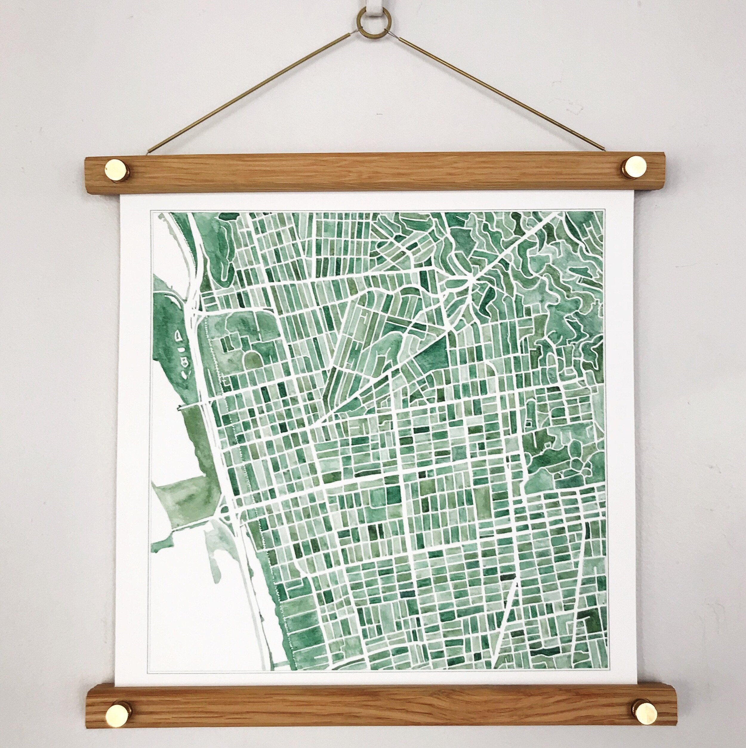 BERKELEY Watercolor City Blocks Map: ORIGINAL PAINTING (Commission)