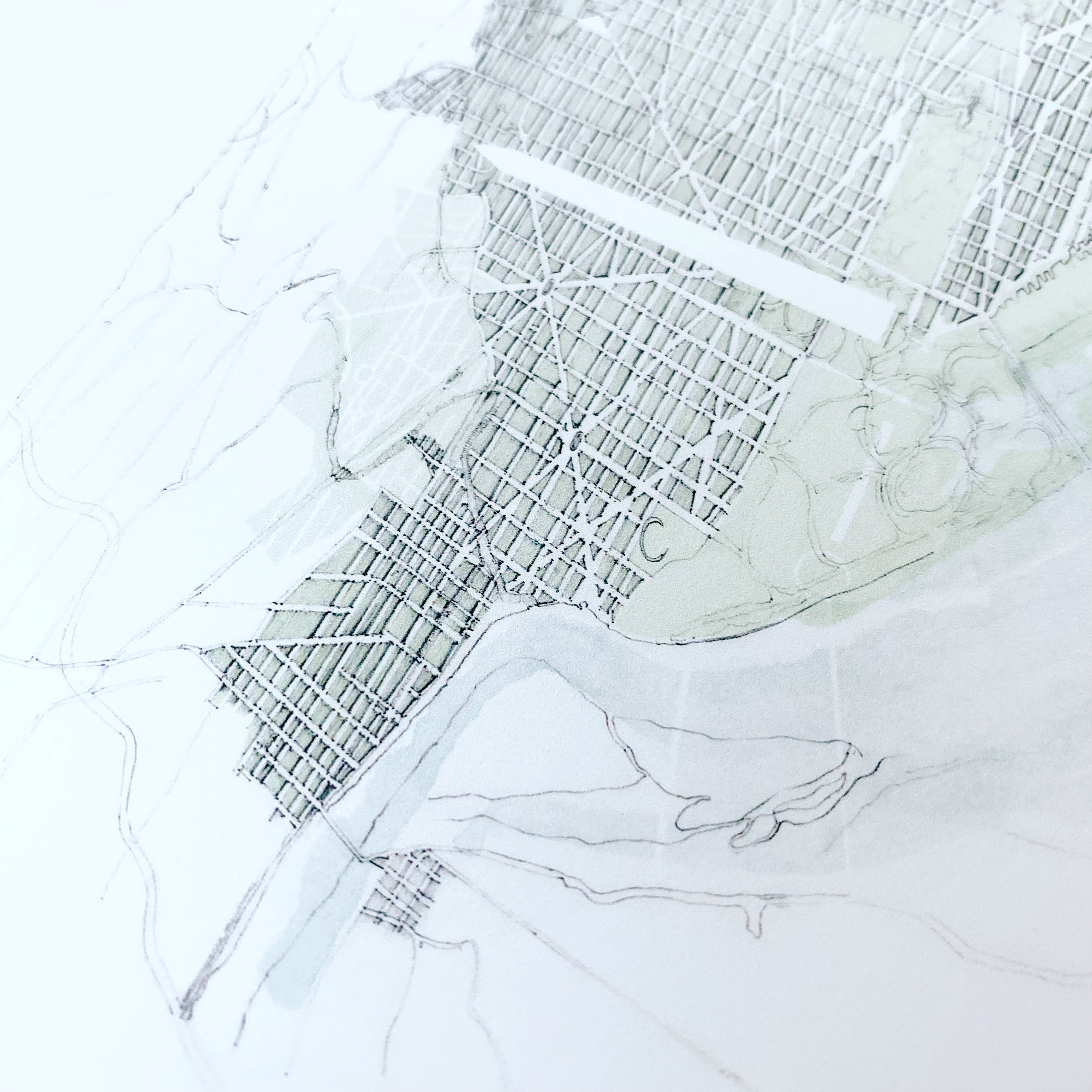 WASHINGTON DC Monument Developing Capitol Map: PRINT