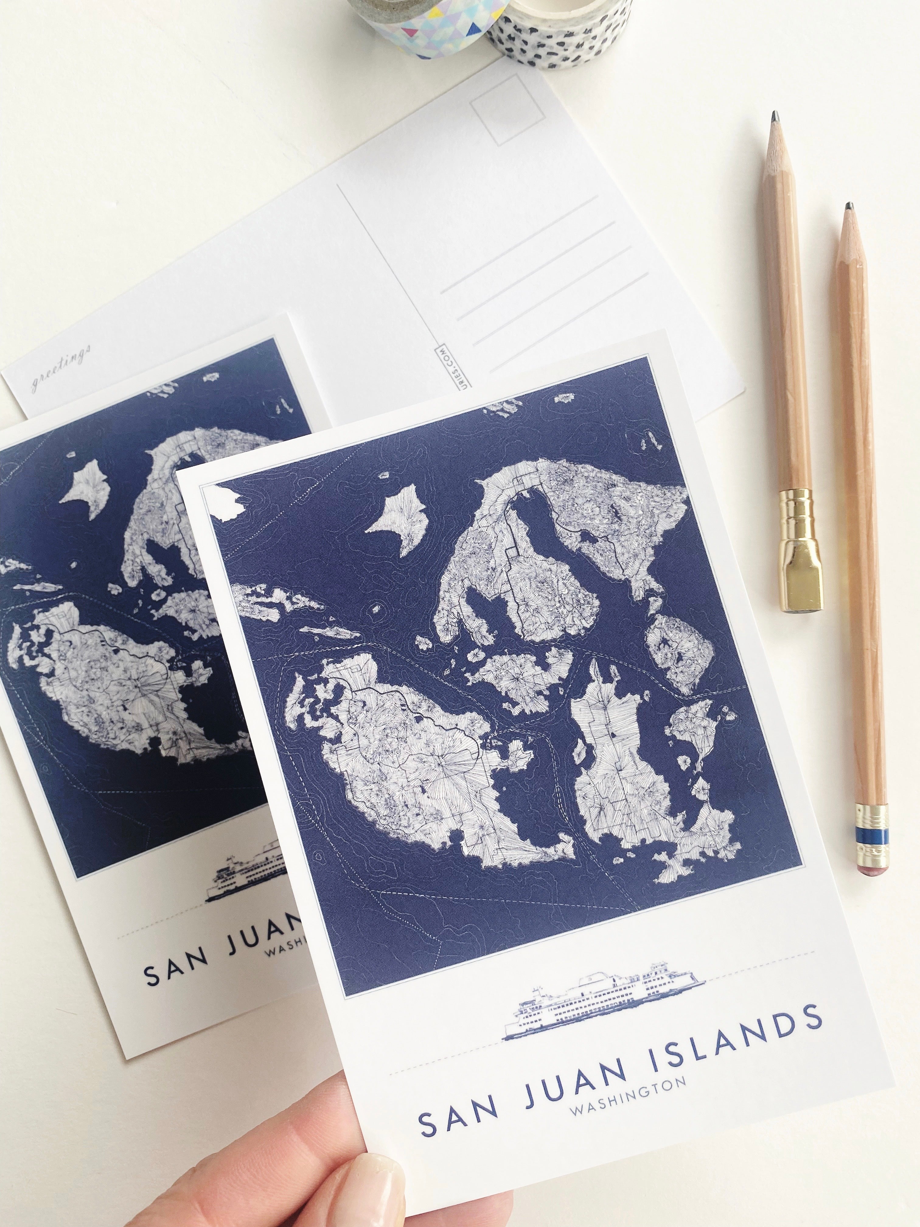 Customize YOUR CITY/PLACE Art Map: Standard POSTCARD: Wholesale Only