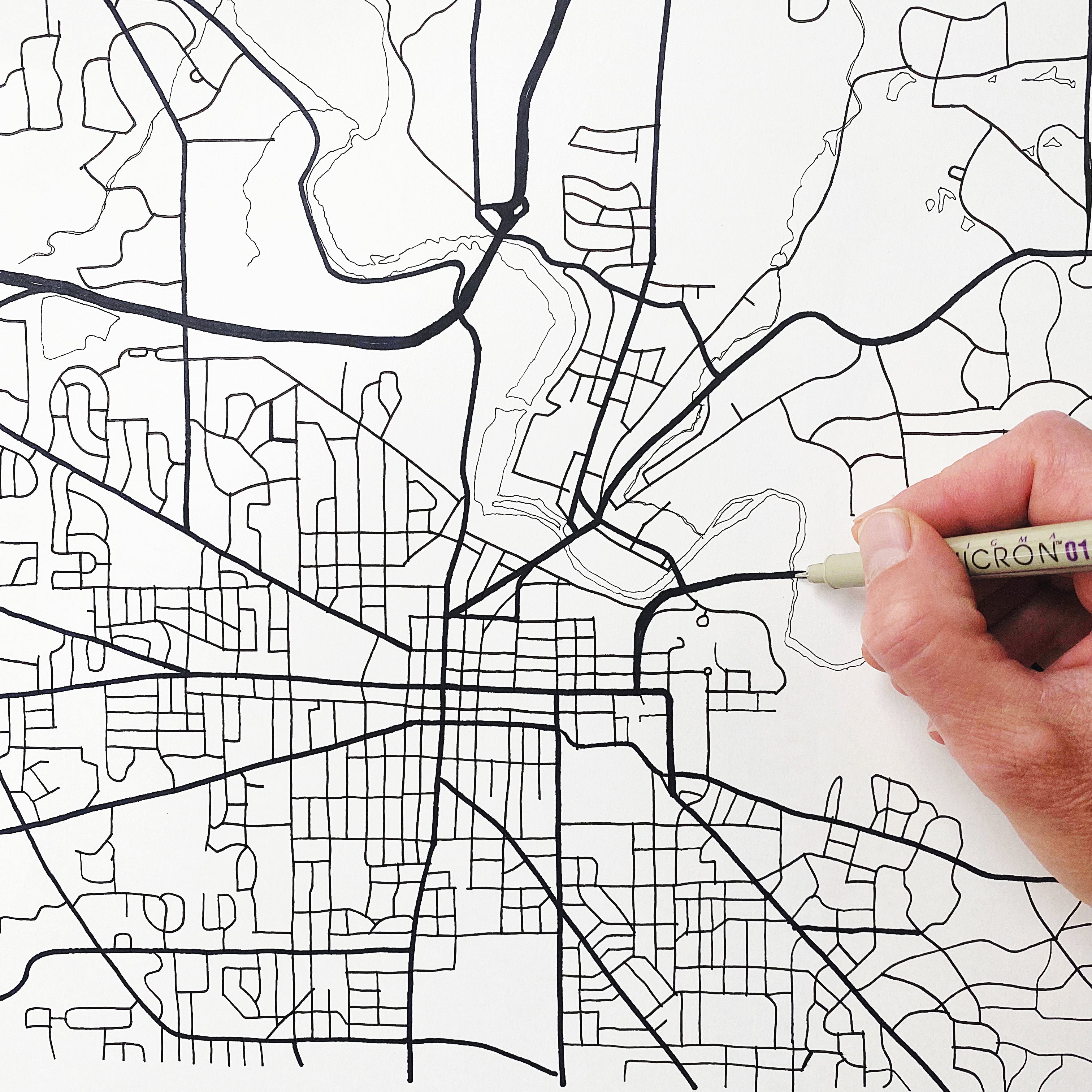 ANN ARBOR Michigan Urban Fabrics City Map: PRINT