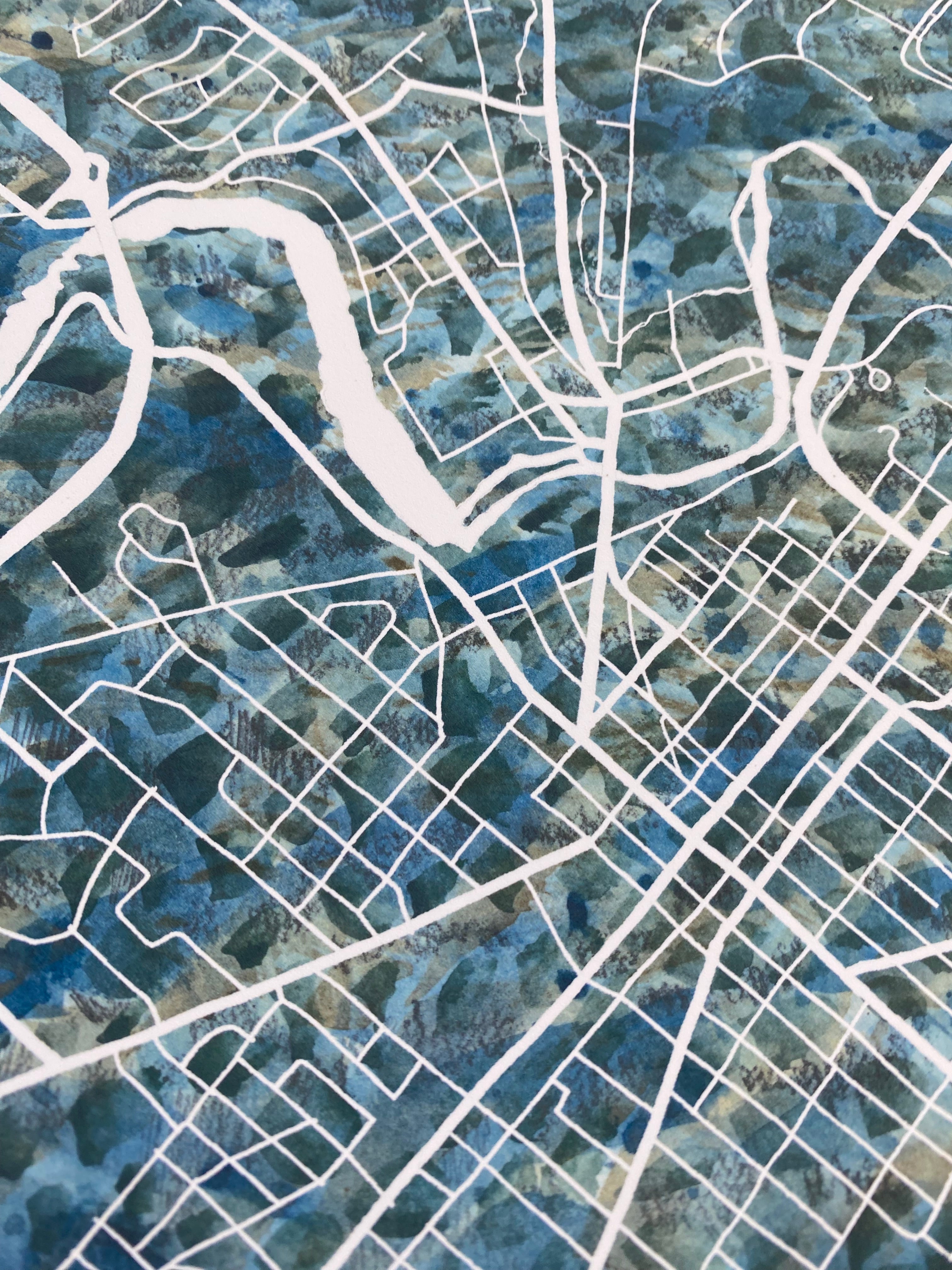 ANN ARBOR Michigan Urban Fabrics City Map: PRINT