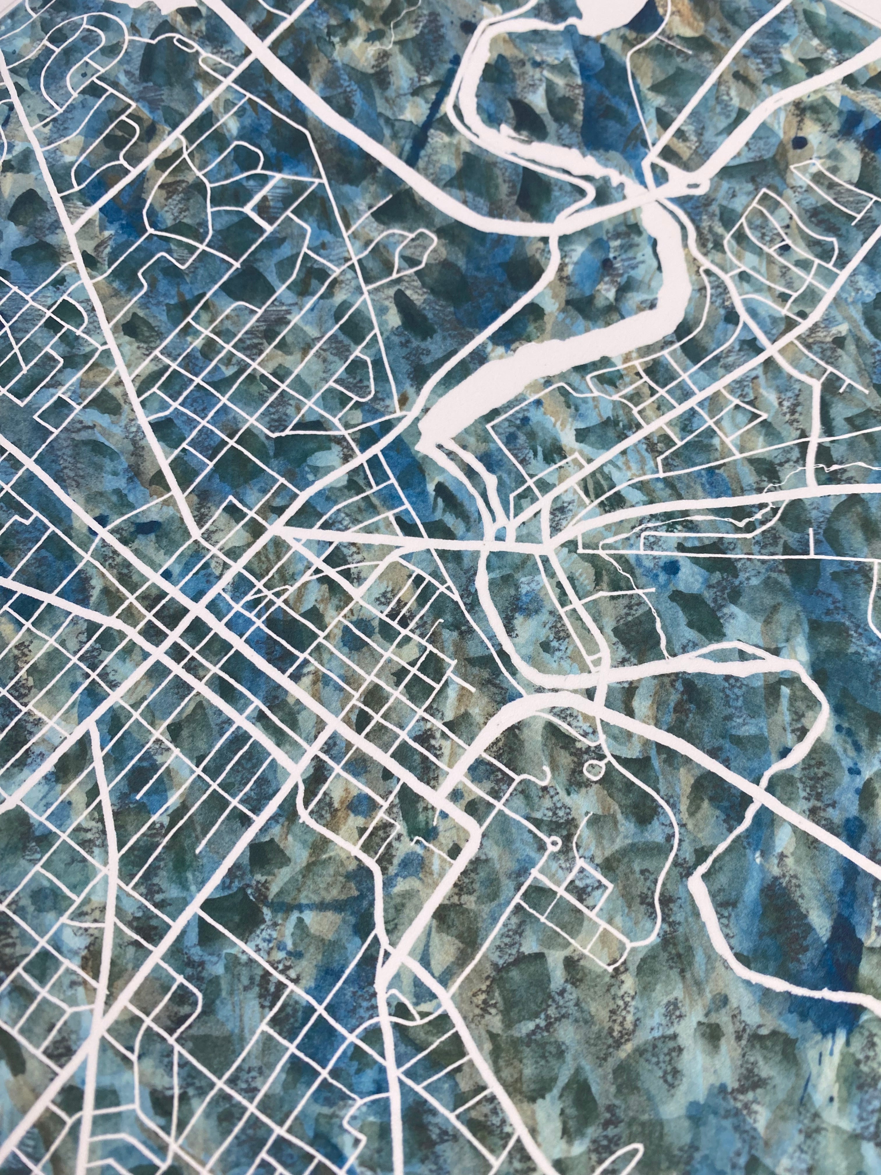 ANN ARBOR Michigan Urban Fabrics City Map: PRINT