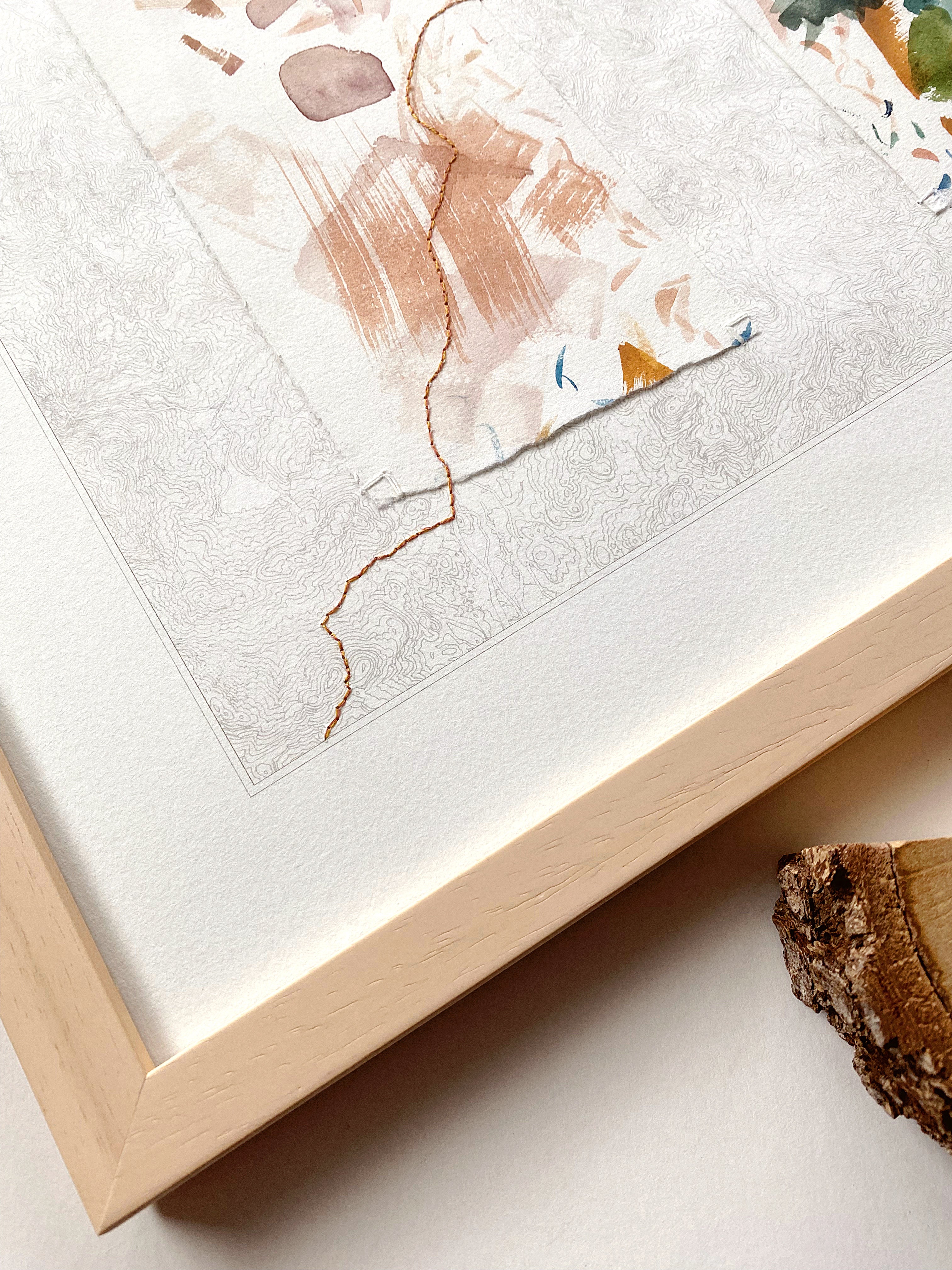 Mixed-Media Collage Map: ORIGINAL