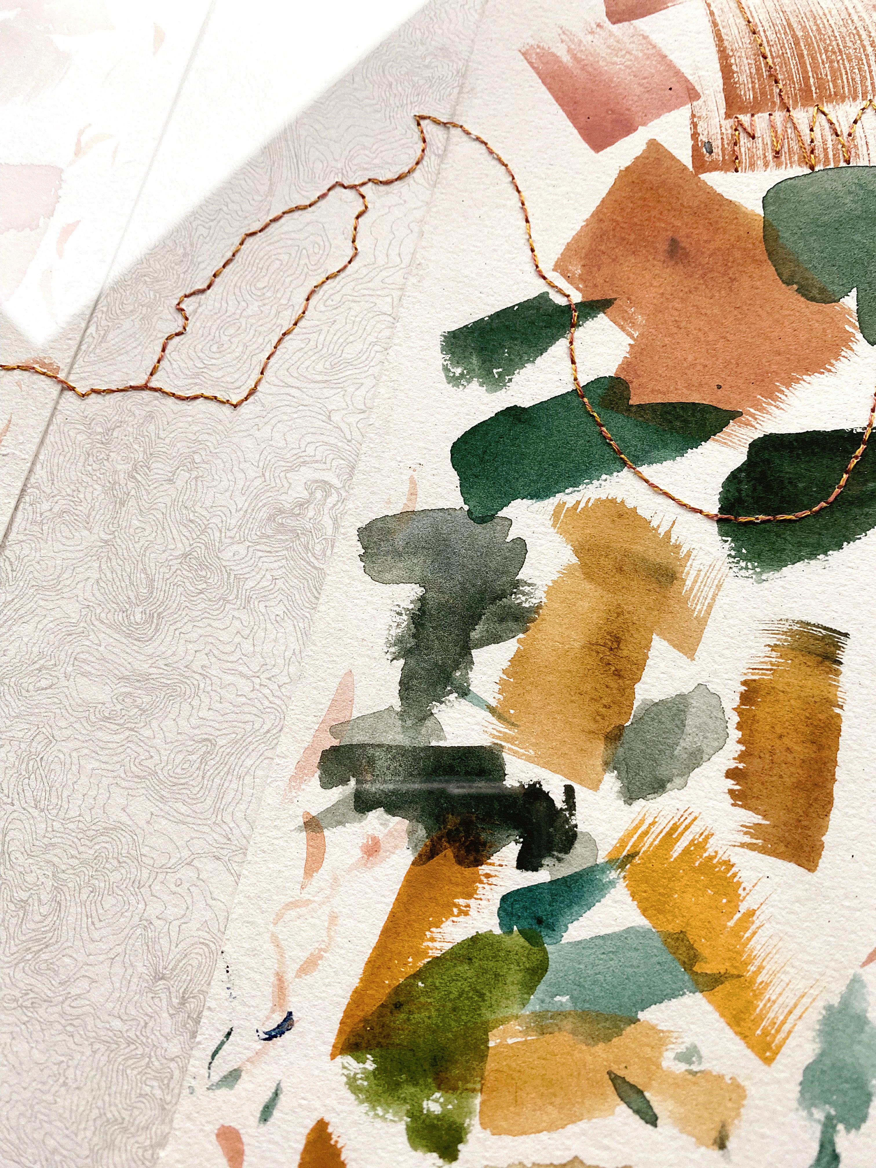 Mixed-Media Collage Map: ORIGINAL