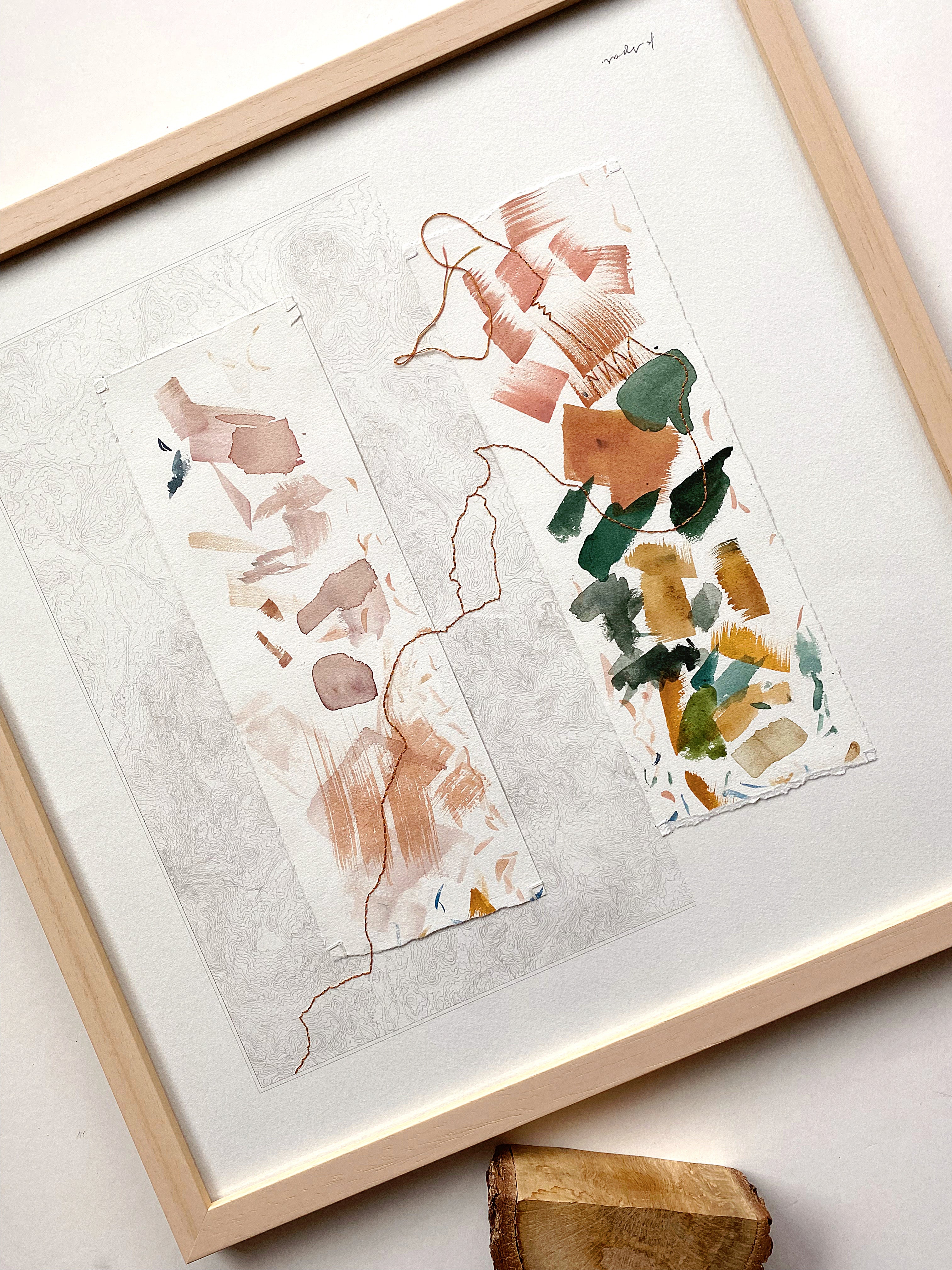 Mixed-Media Collage Map: ORIGINAL