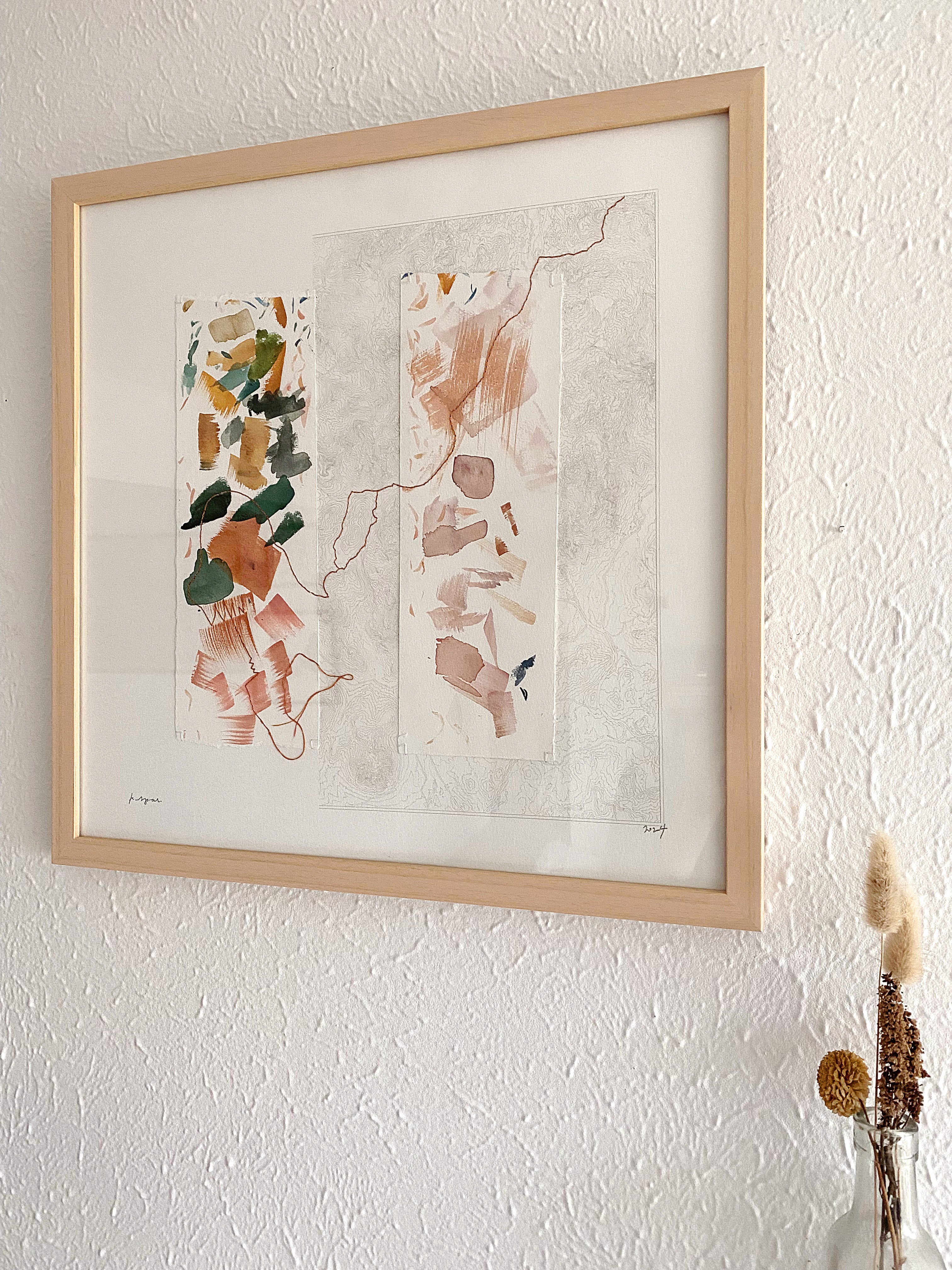 Mixed-Media Collage Map: ORIGINAL