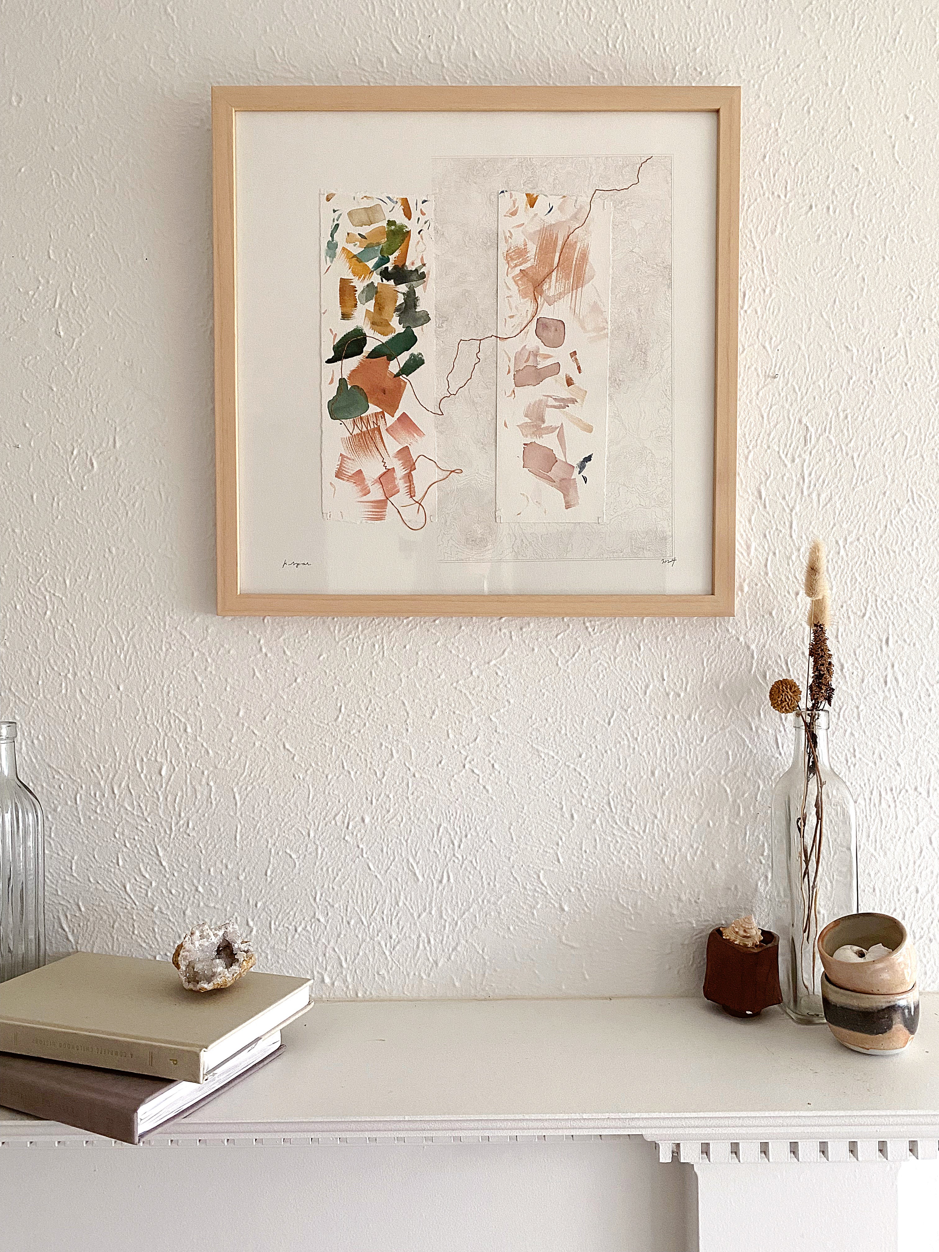 Mixed-Media Collage Map: ORIGINAL