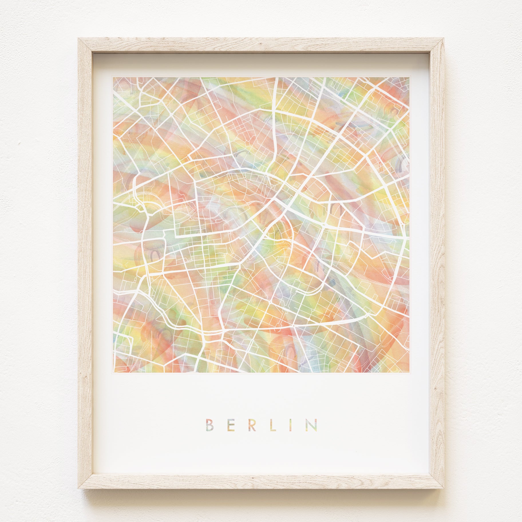 BERLIN Pride Rainbow Watercolor Map: PRINT