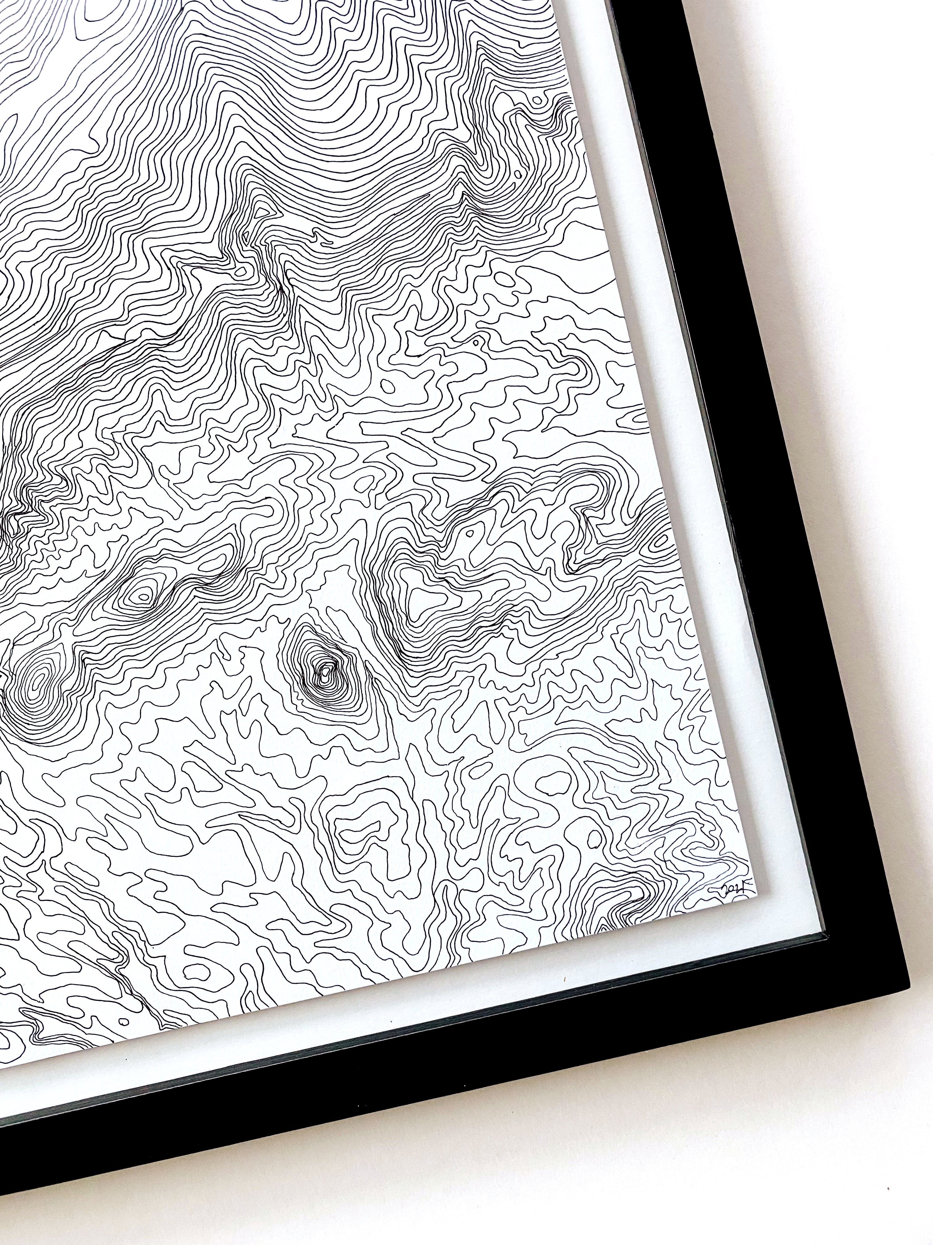 Blue Ridge Region Drawing BLUE RIDGE Tunnel, Rockfish Gap, Afton Virginia Topographical Map-Draw ...