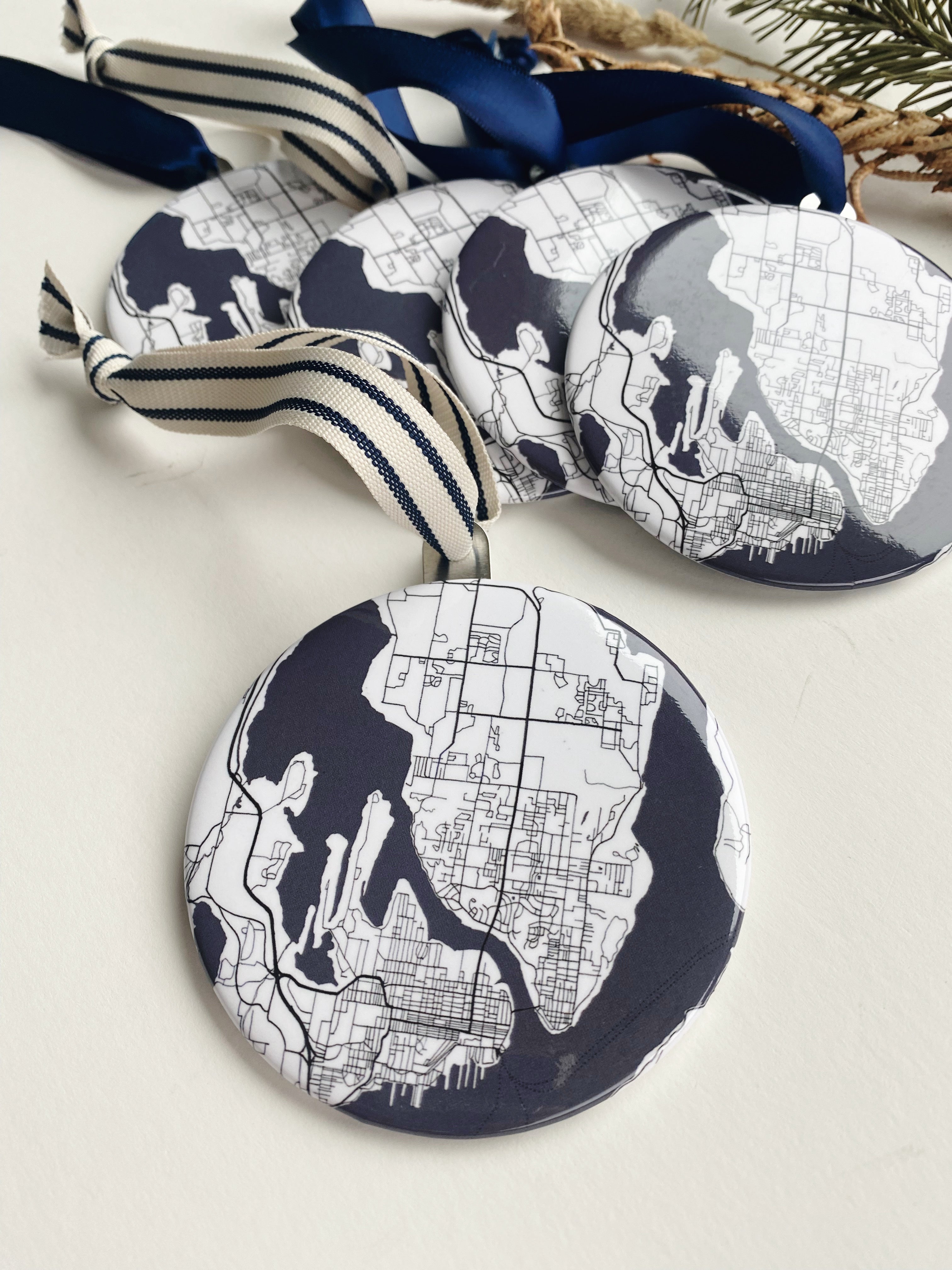 BREMERTON "Blueprint" Washington Map: ORNAMENT