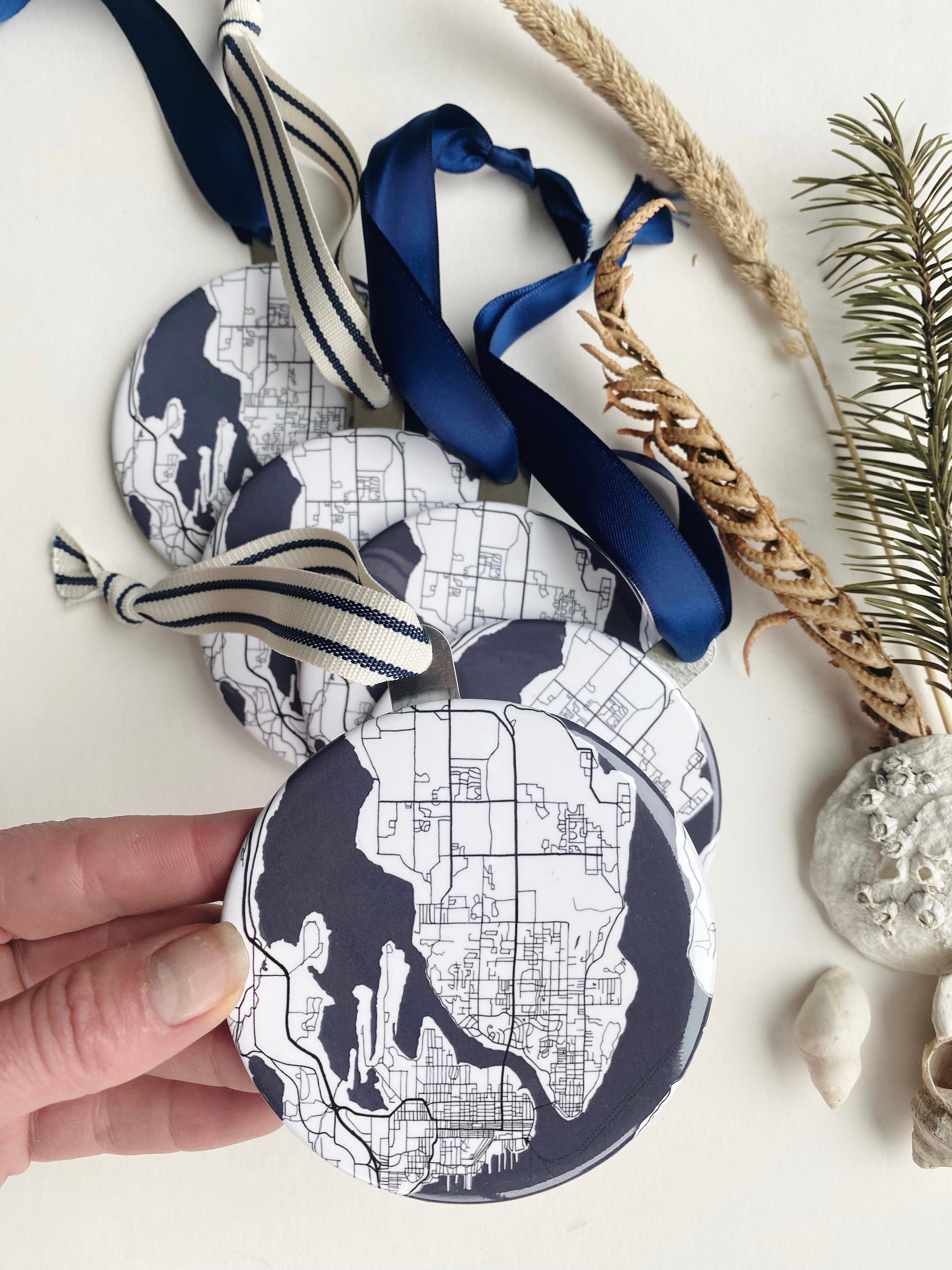BREMERTON "Blueprint" Washington Map: ORNAMENT