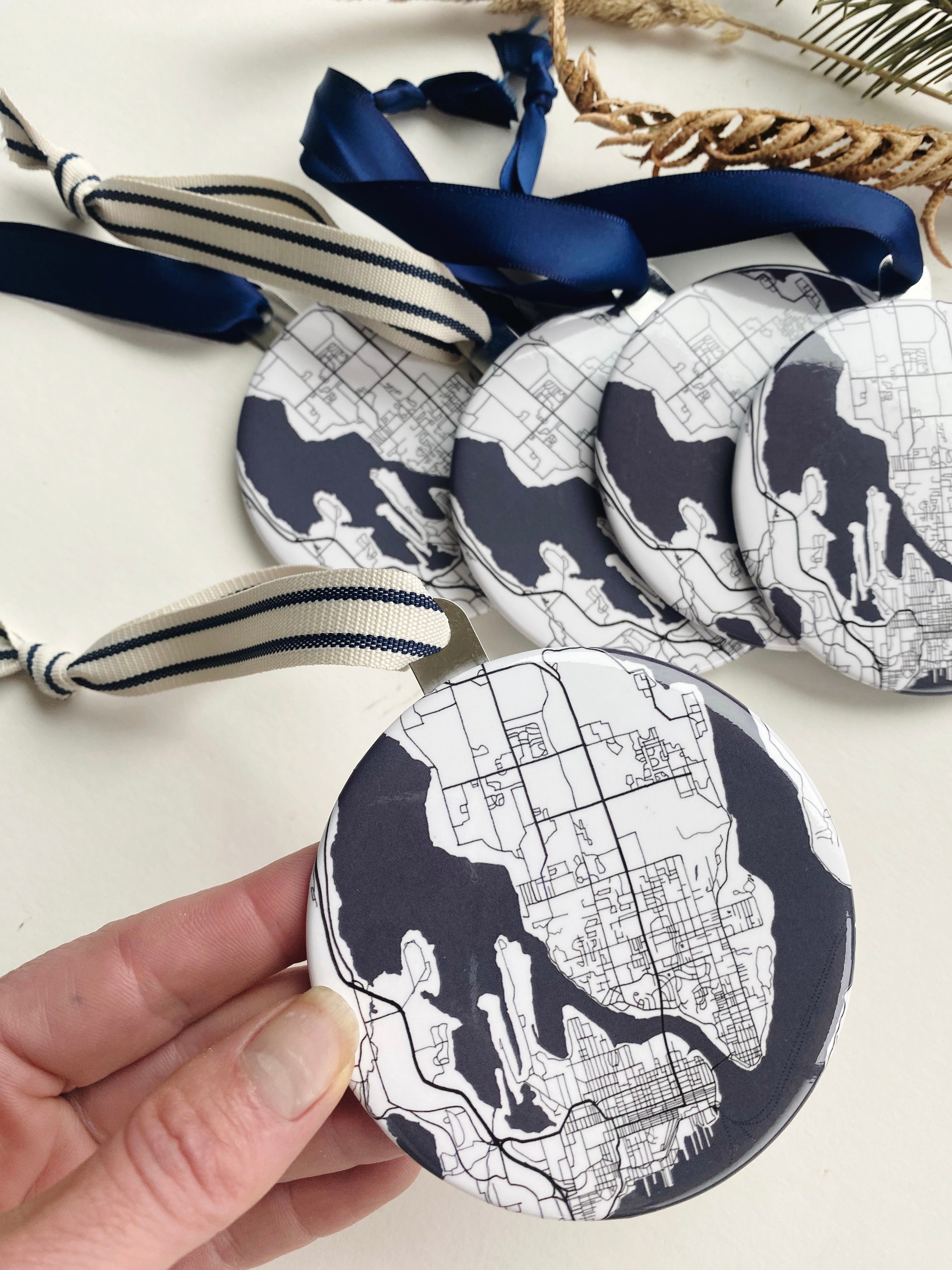 BREMERTON "Blueprint" Washington Map: ORNAMENT