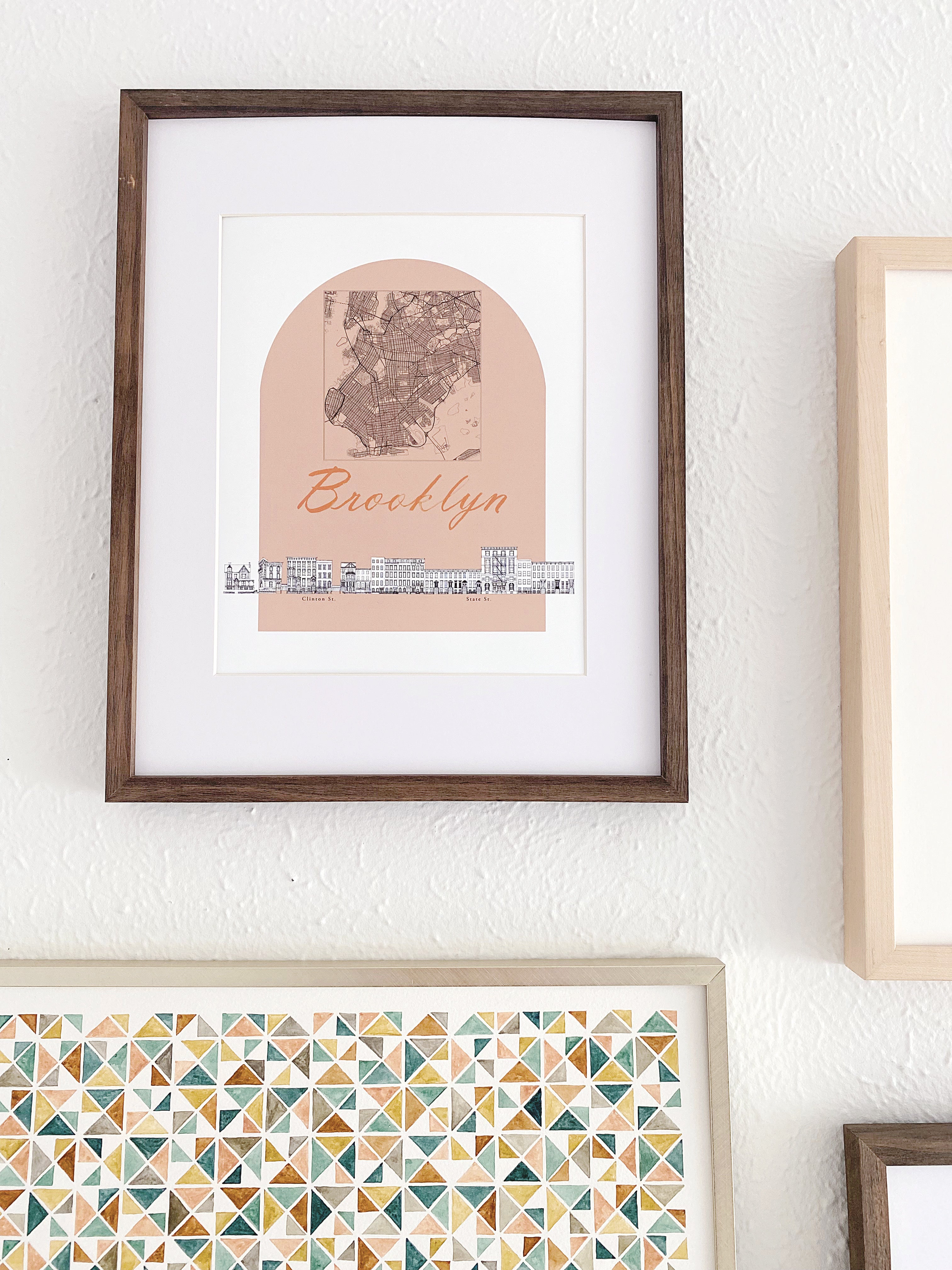 BROOKLYN Clinton Hill Streetscape + Map: PRINT