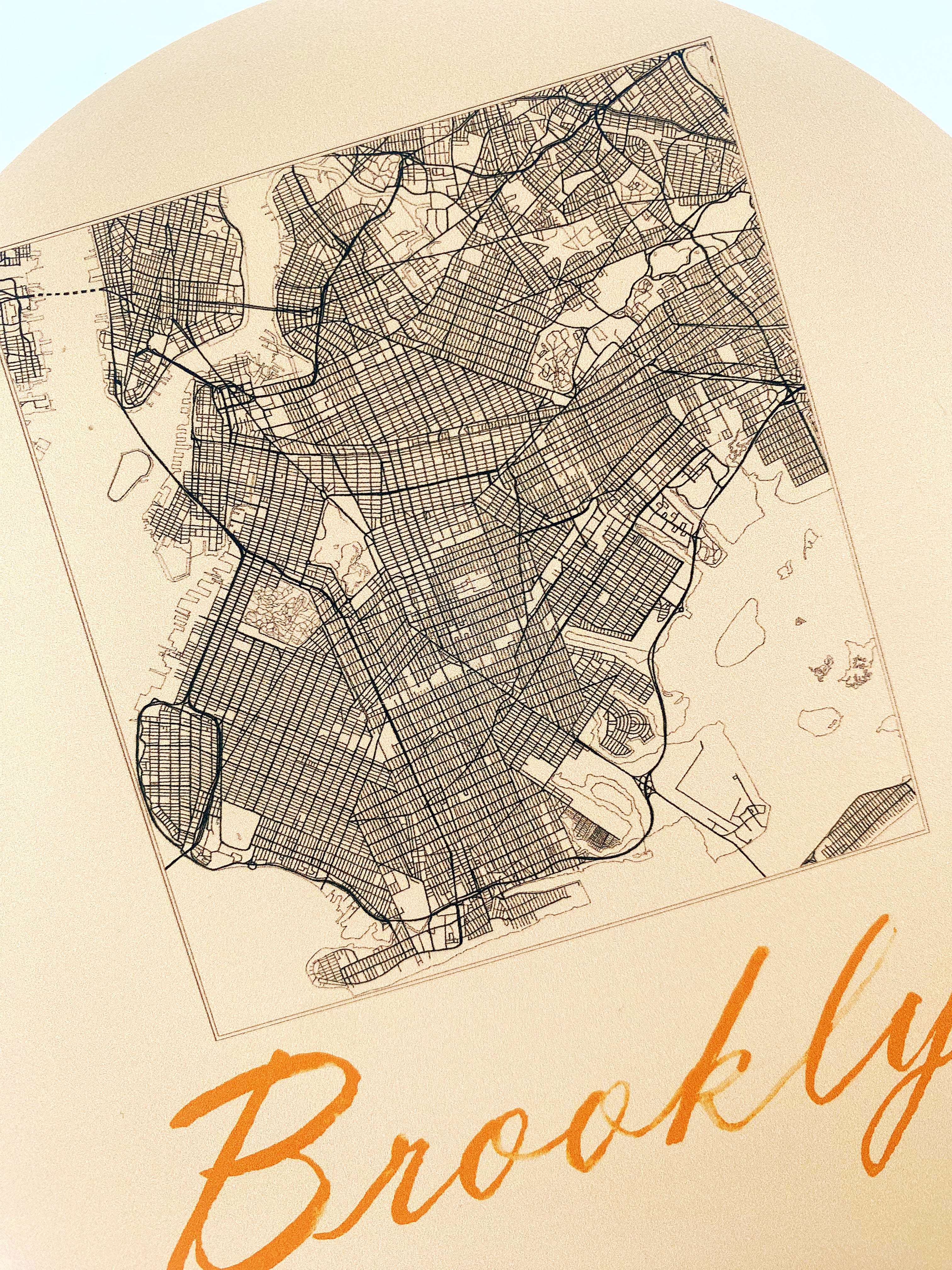 BROOKLYN Clinton Hill Streetscape + Map: PRINT