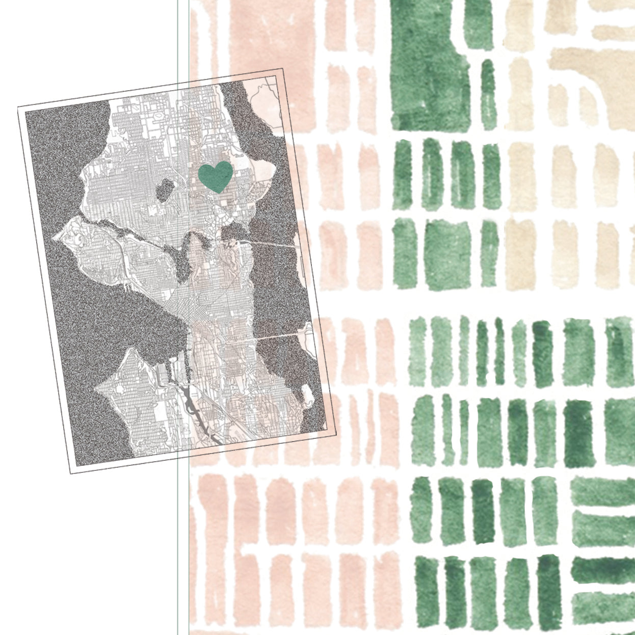 Bryant SEATTLE Neighborhood Watercolor Map: PRINT