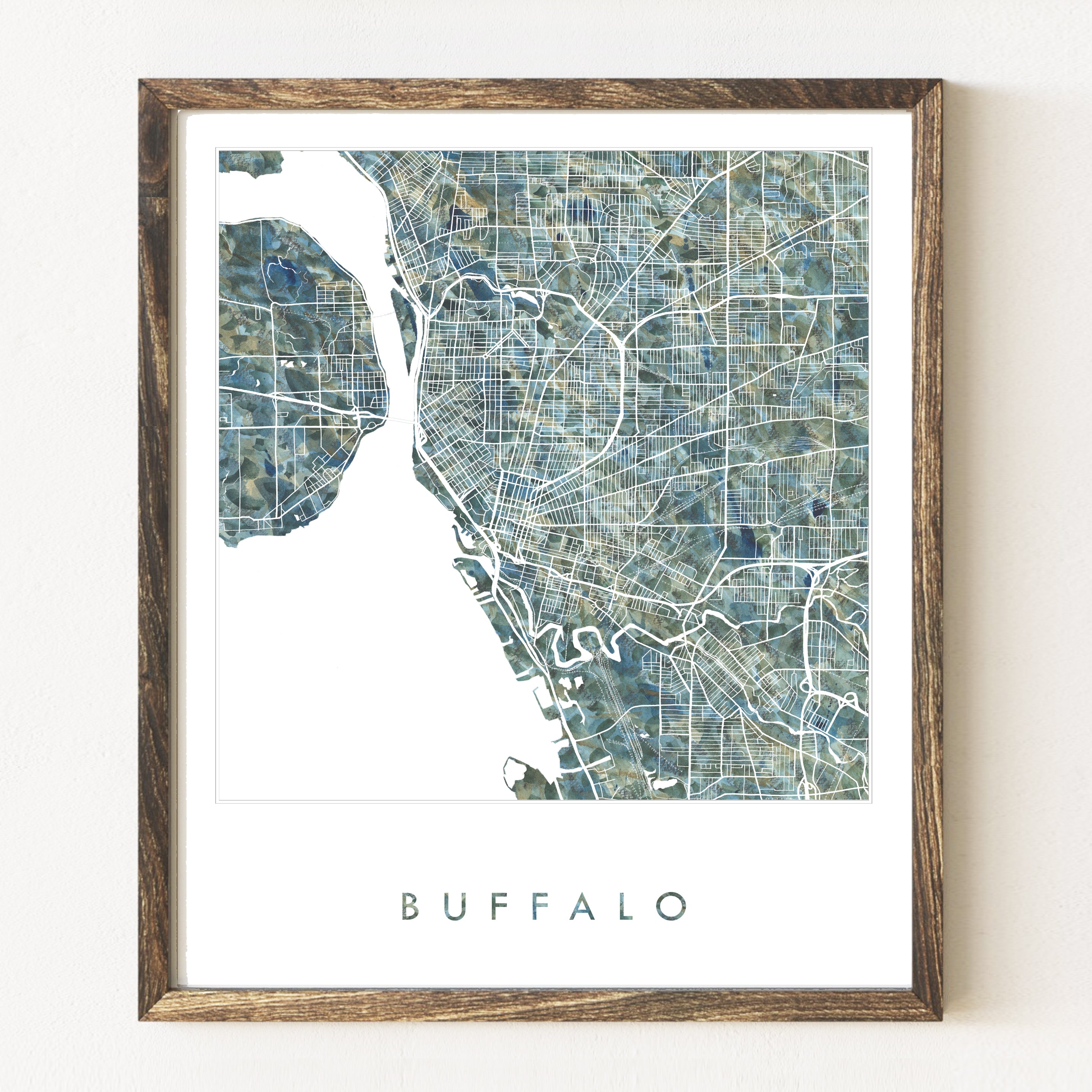 Custom YOUR CITY: Painted "Urban Fabrics" Map: PRINT: Wholesale Only