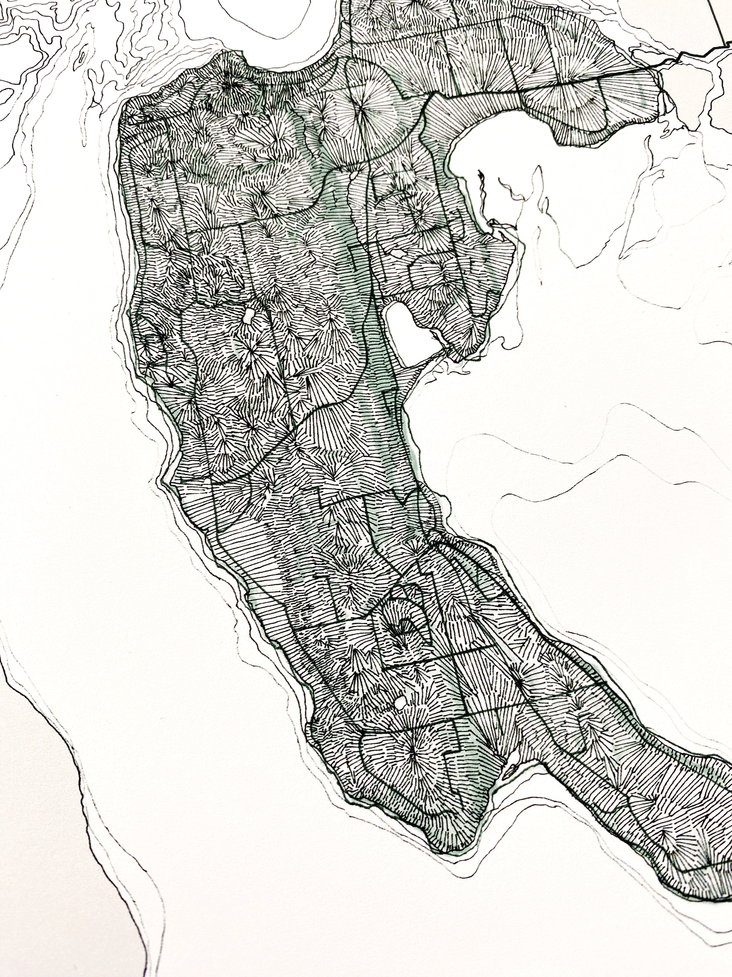 CAMANO ISLAND Washington "Sound Shores" Land + Water Map: PRINT