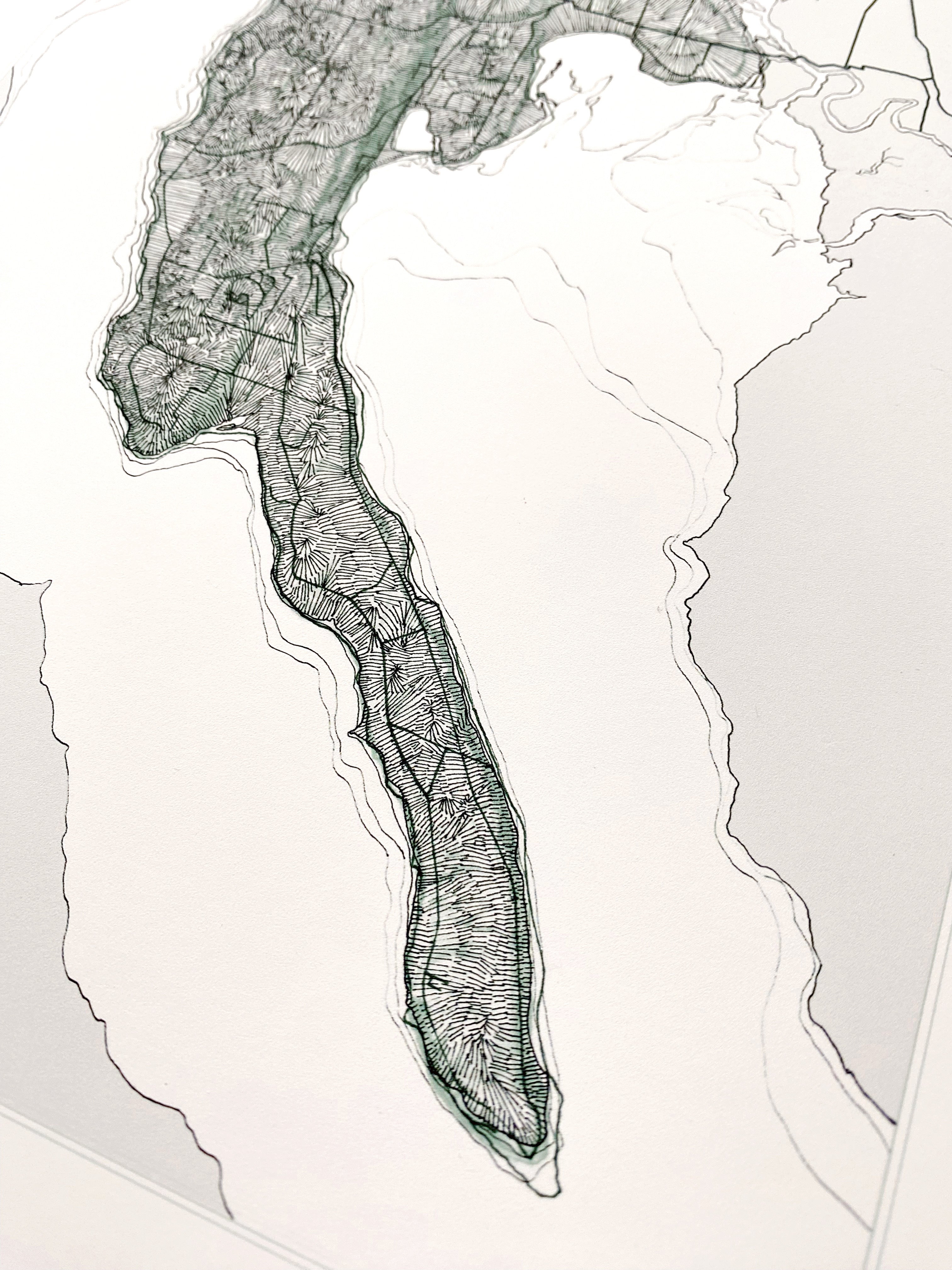 CAMANO ISLAND Washington "Sound Shores" Land + Water Map: PRINT