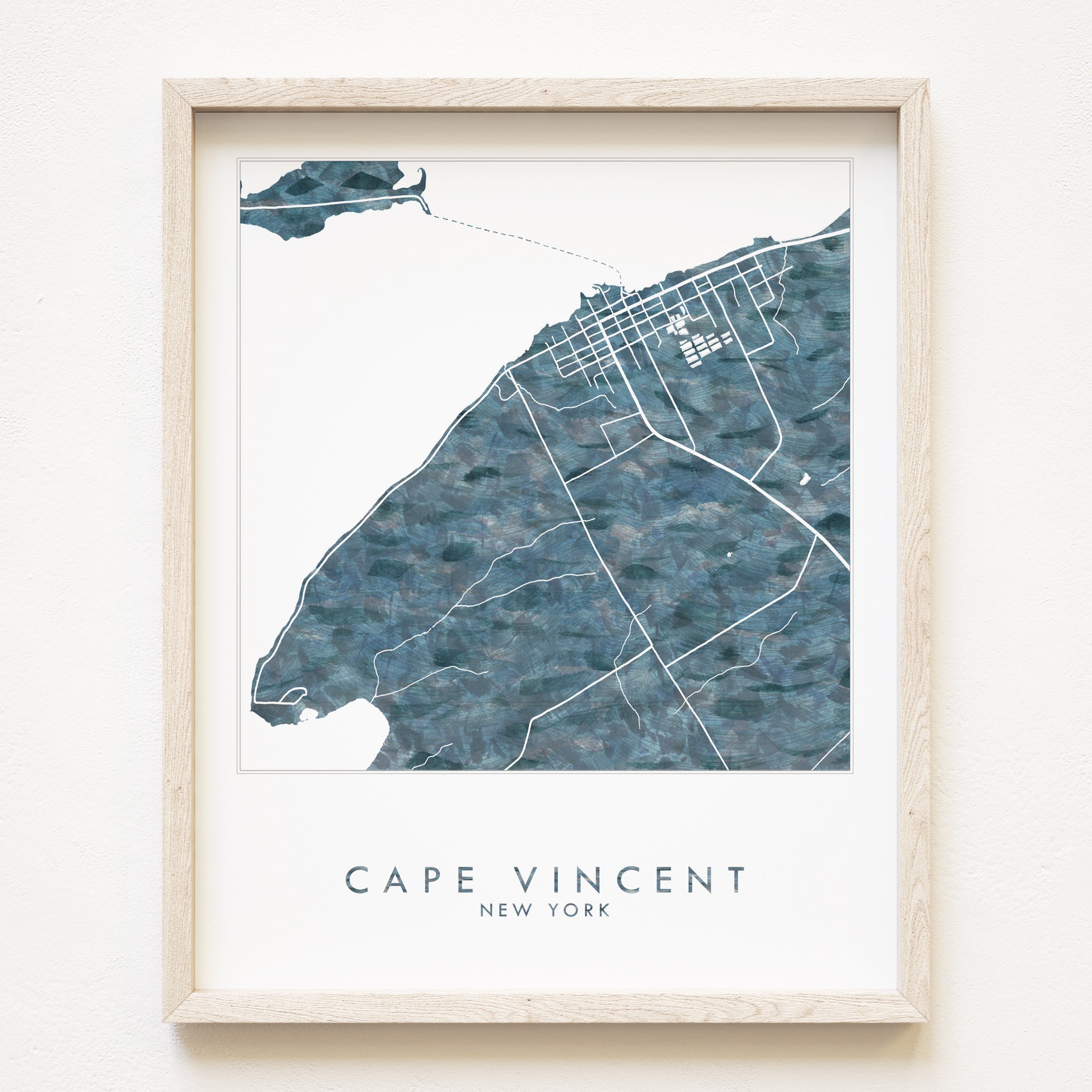 CAPE VINCENT New York Watercolor Map: PRINT