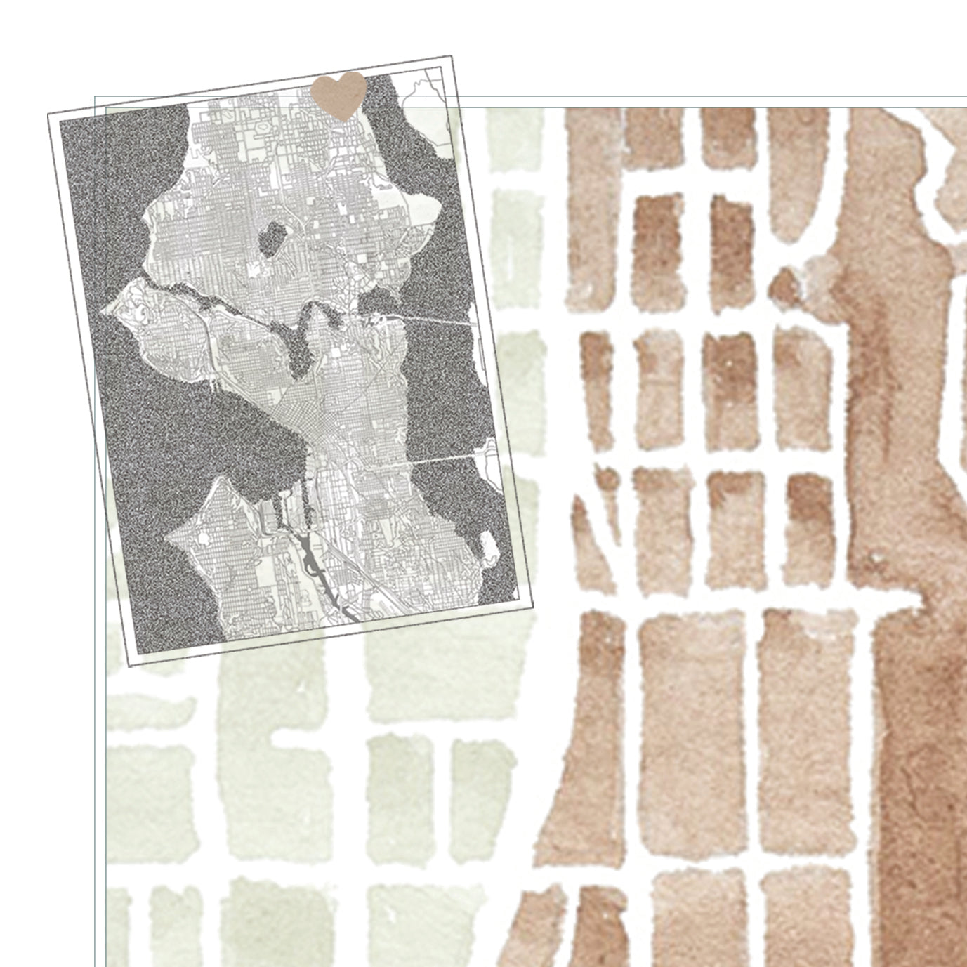 Cedar Park SEATTLE Neighborhood Watercolor Map: PRINT