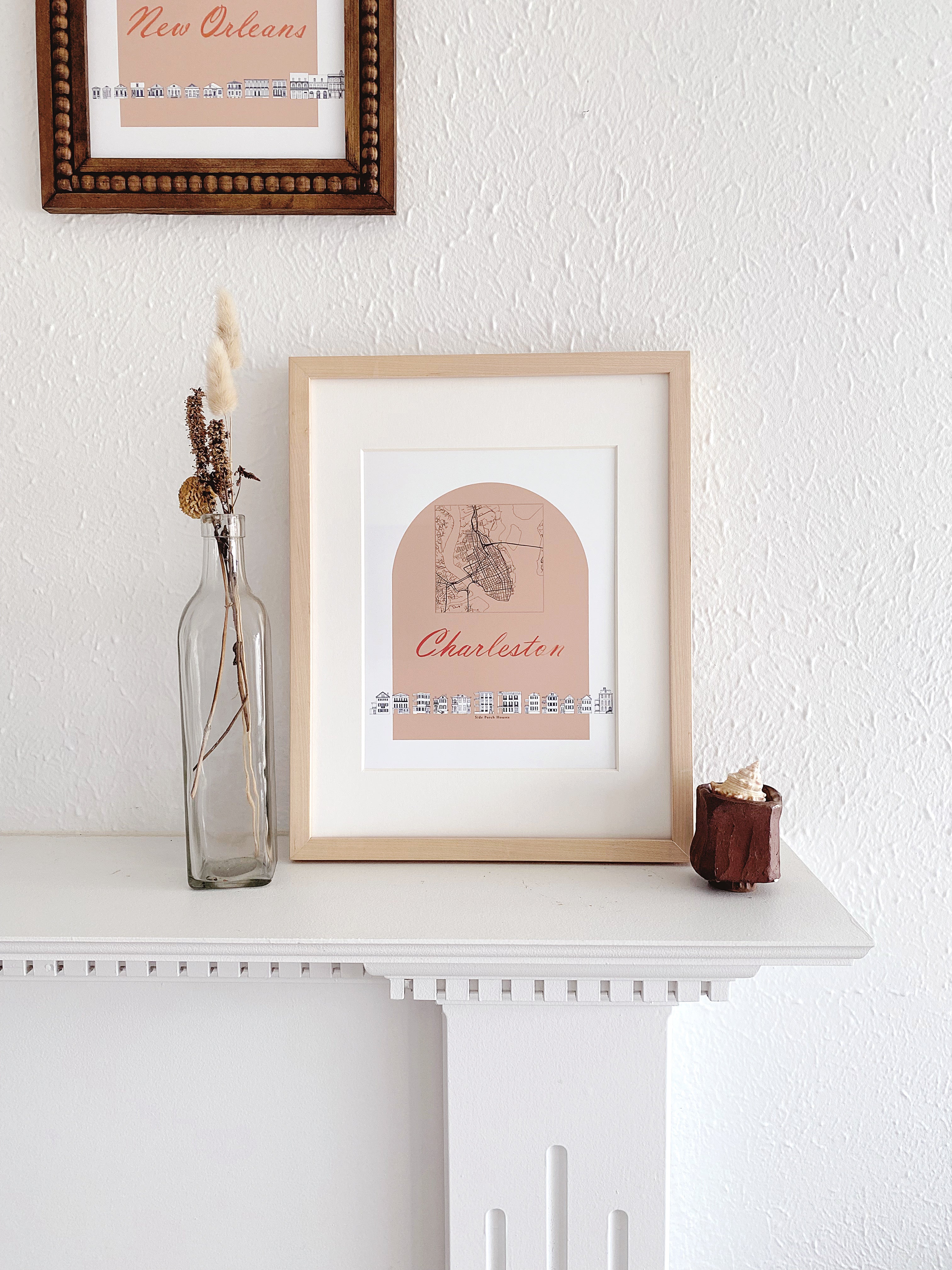 CHARLESTON South Carolina Streetscape + Map: PRINT