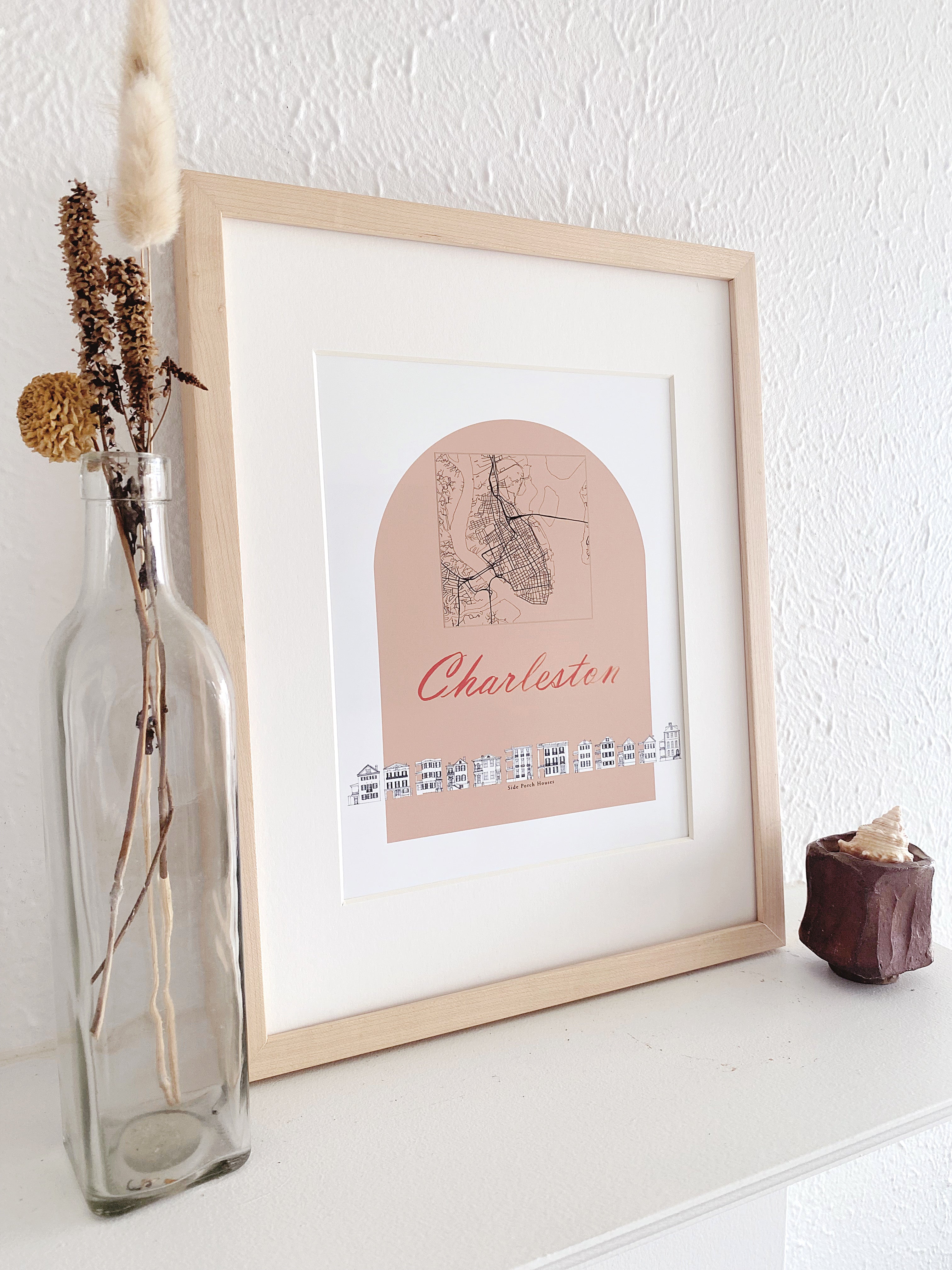 CHARLESTON South Carolina Streetscape + Map: PRINT