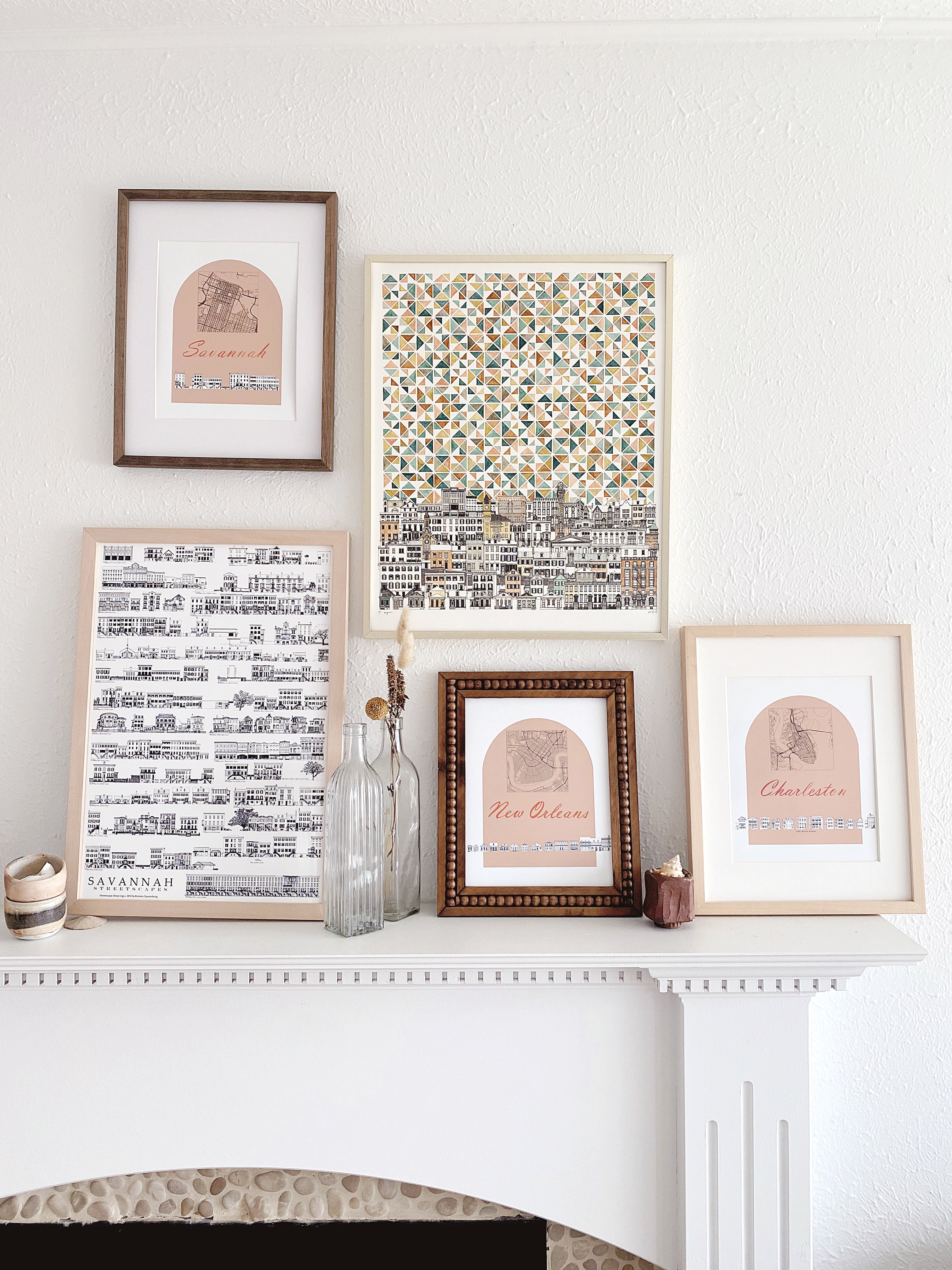 NEW ORLEANS Streetscape + Map: PRINT