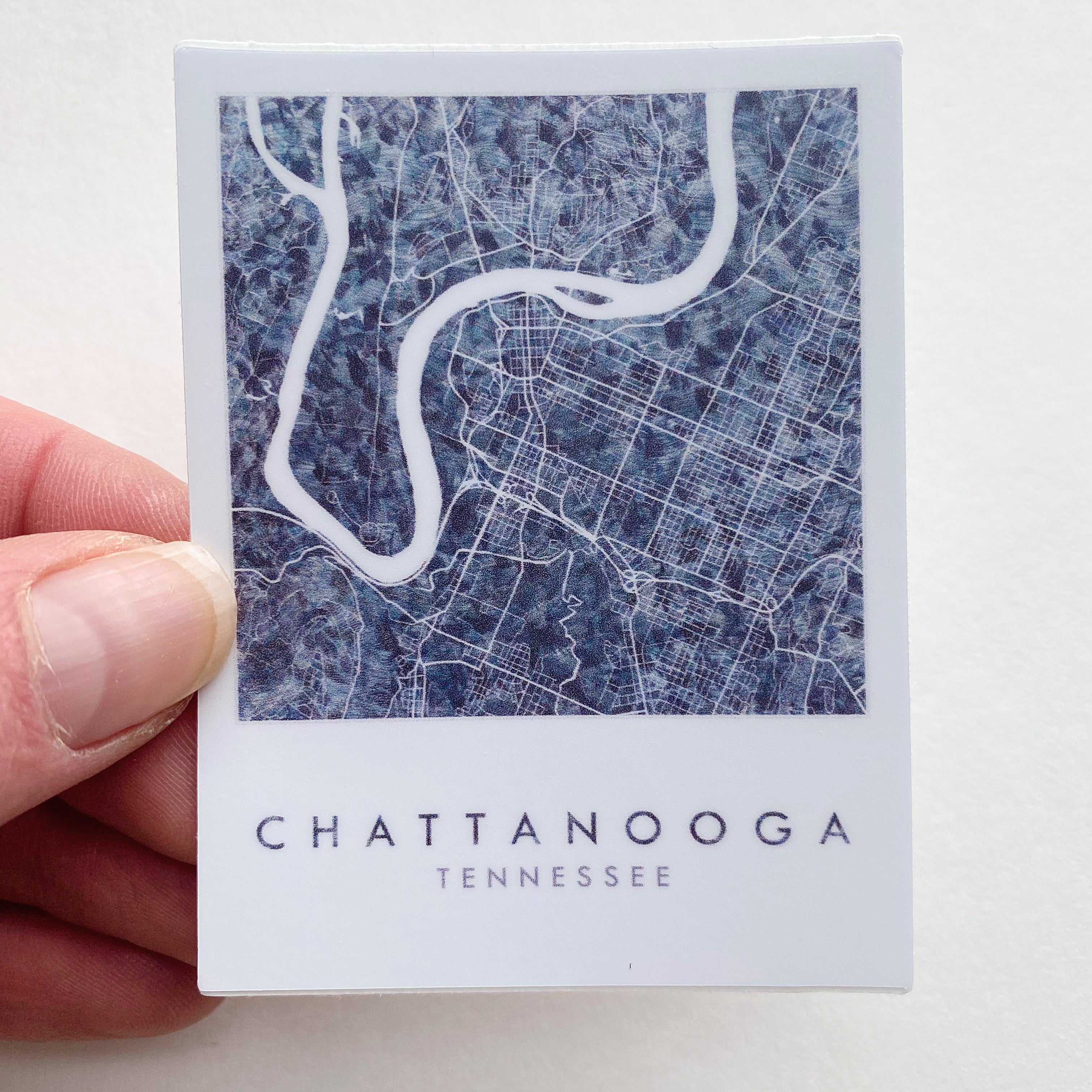 CHATTANOOGA TN Painted Map VINYL Sticker