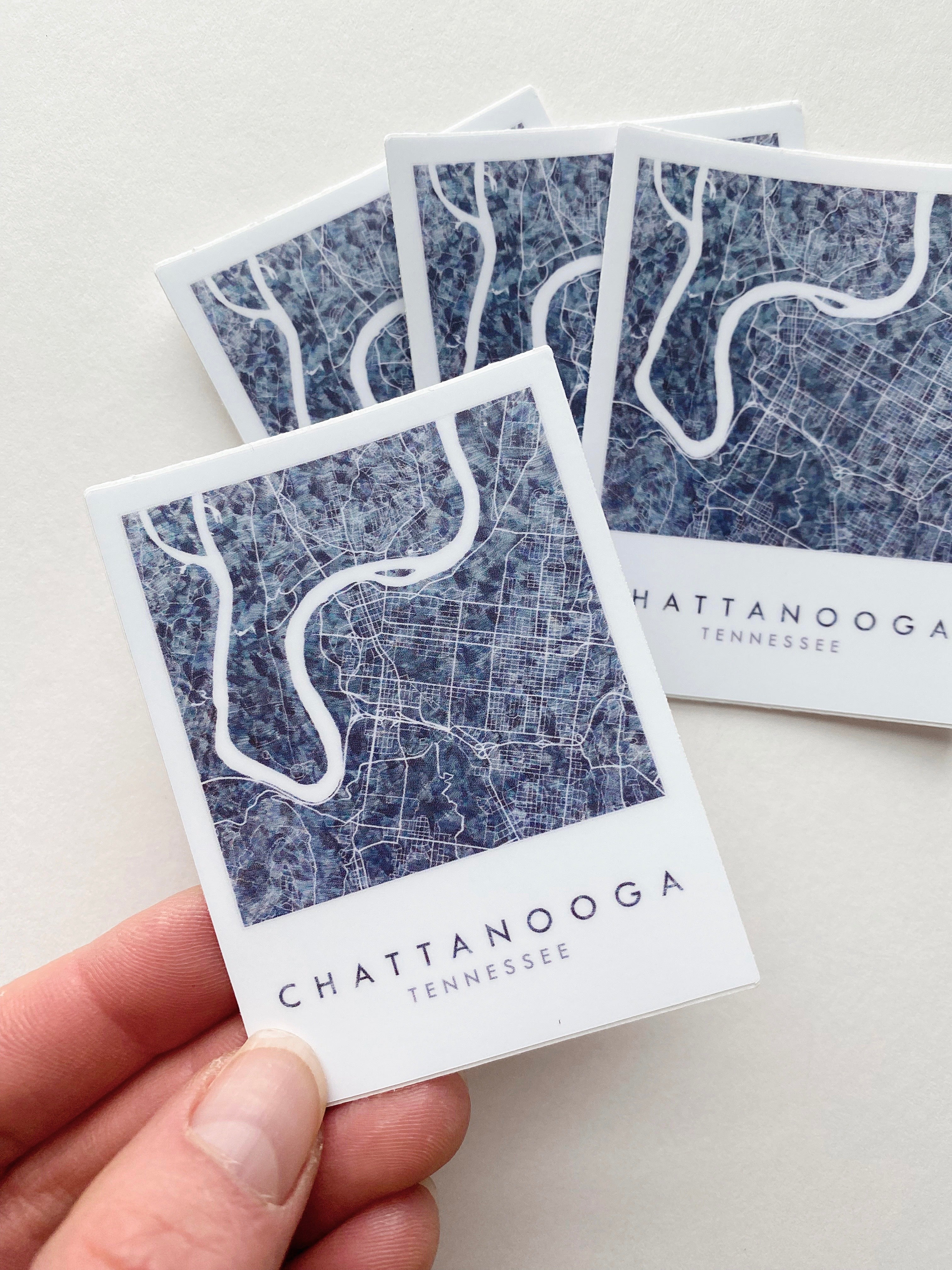 CHATTANOOGA TN Painted Map VINYL Sticker