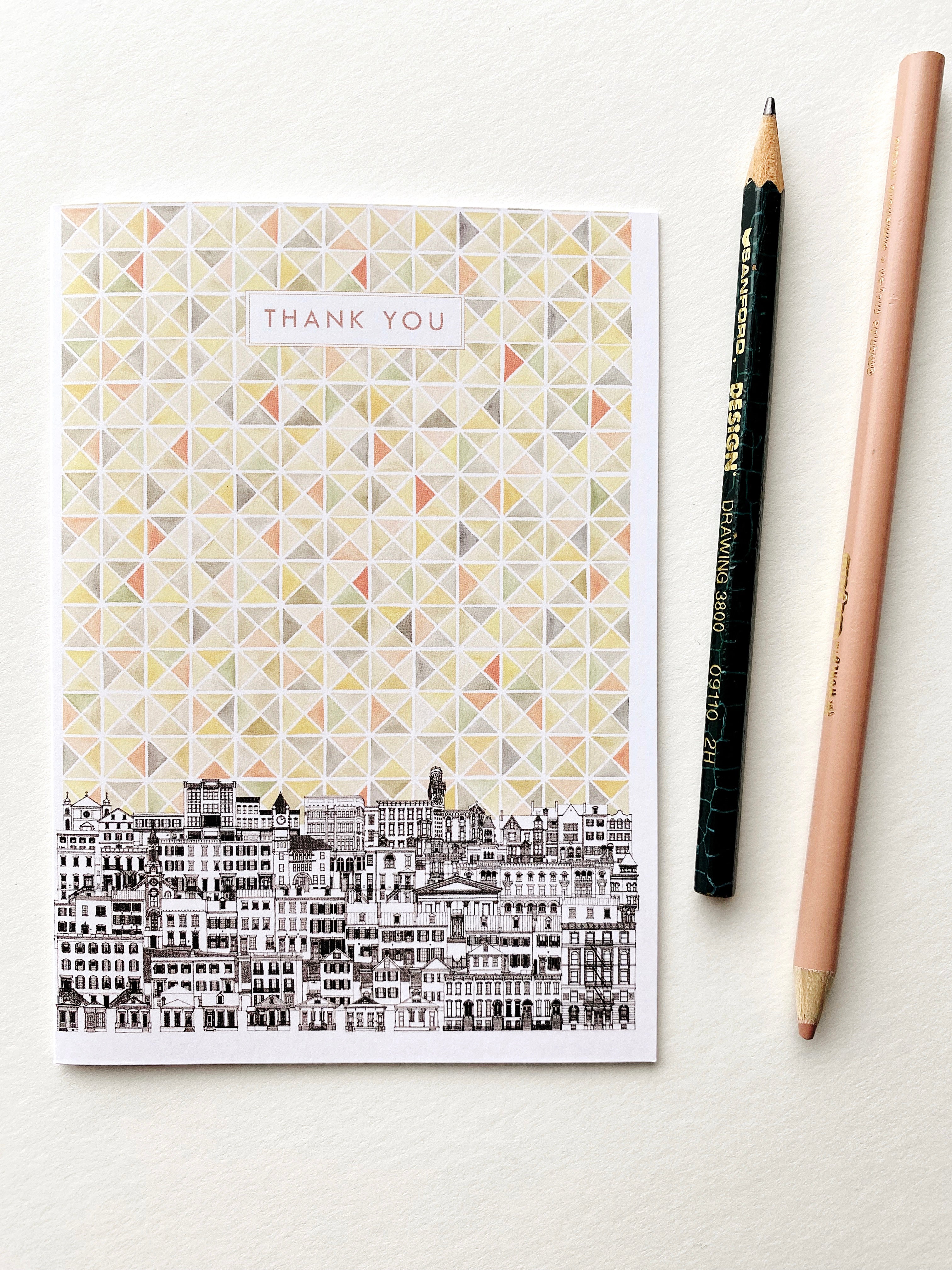 Customize YOUR CITY/PLACE Art Map: GREETING CARD: Wholesale Only