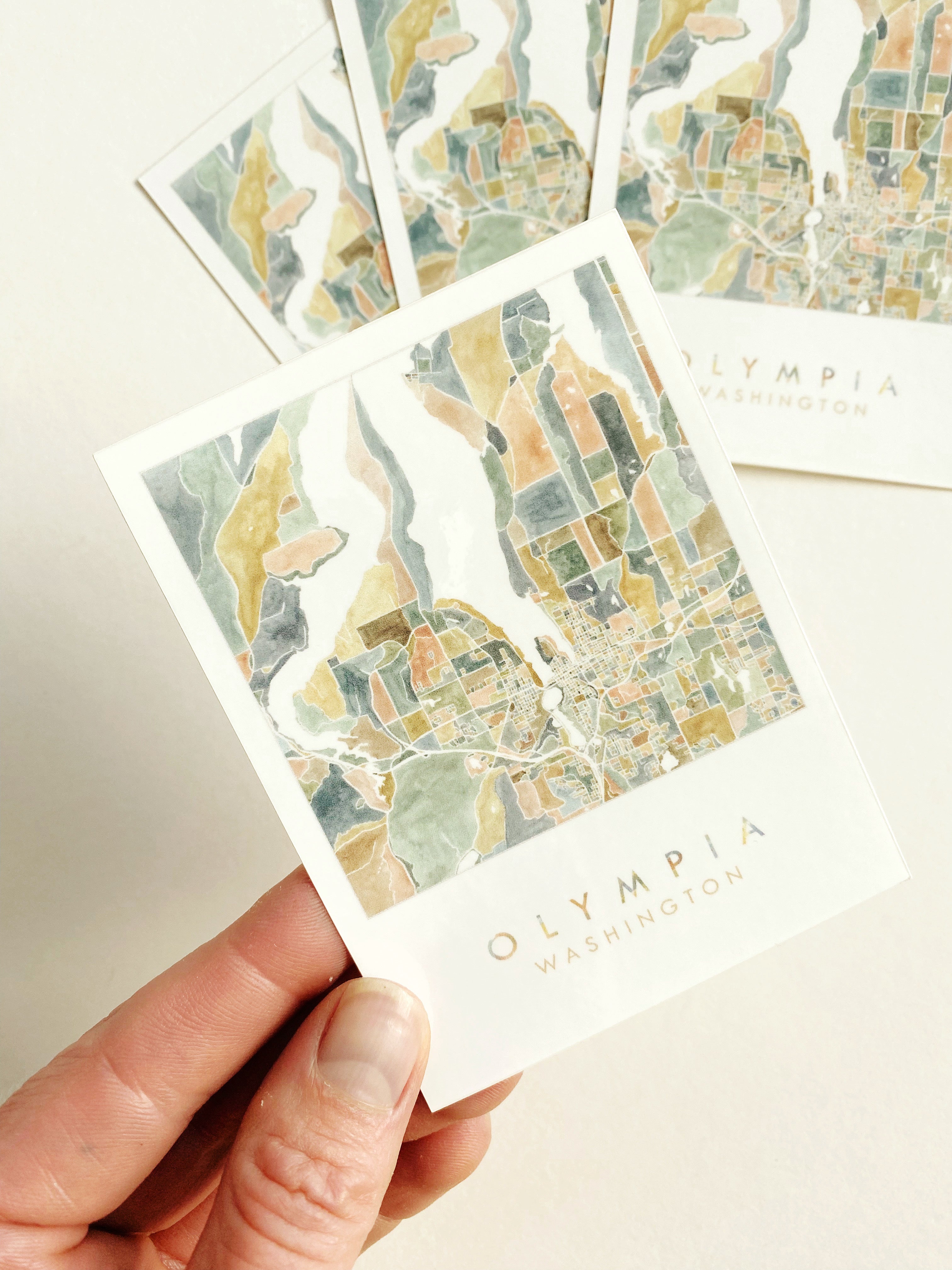 ColorFULL OLYMPIA Washington Map Sticker
