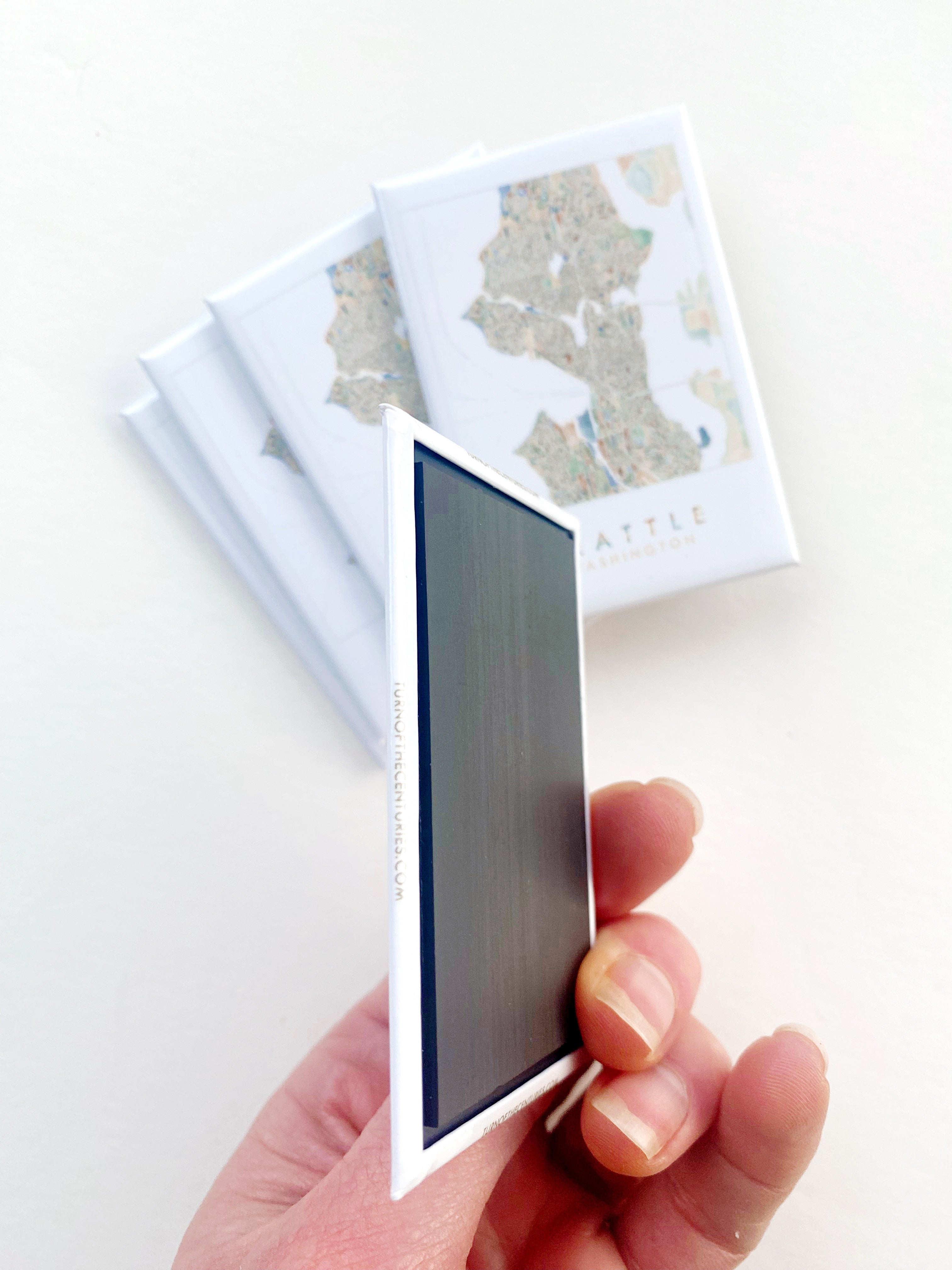 ColorFULL SEATTLE Washington Watercolor Map: MAGNET