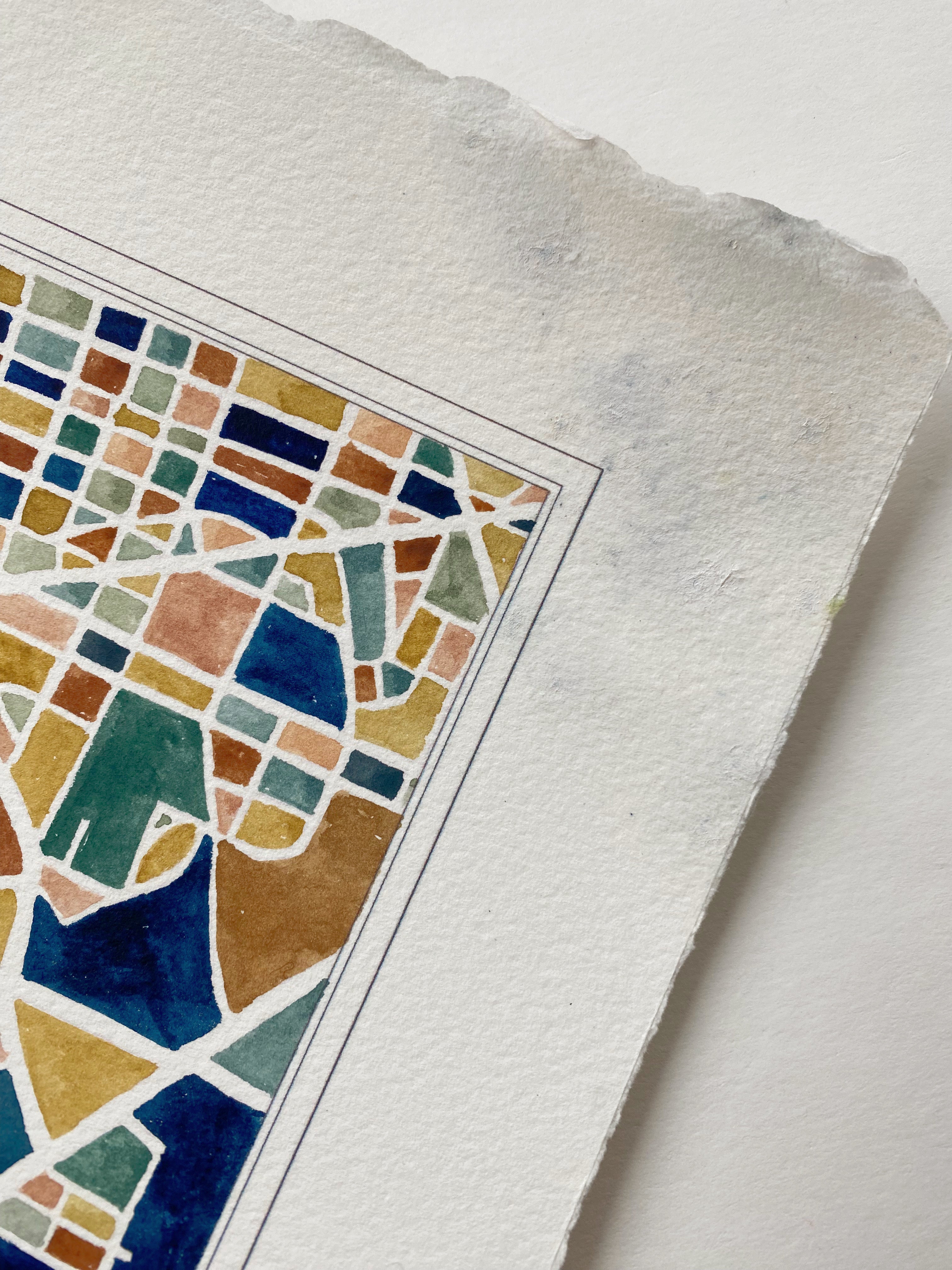 WASHINGTON DC (South) Watercolor City Blocks Map: ORIGINAL PAINTING