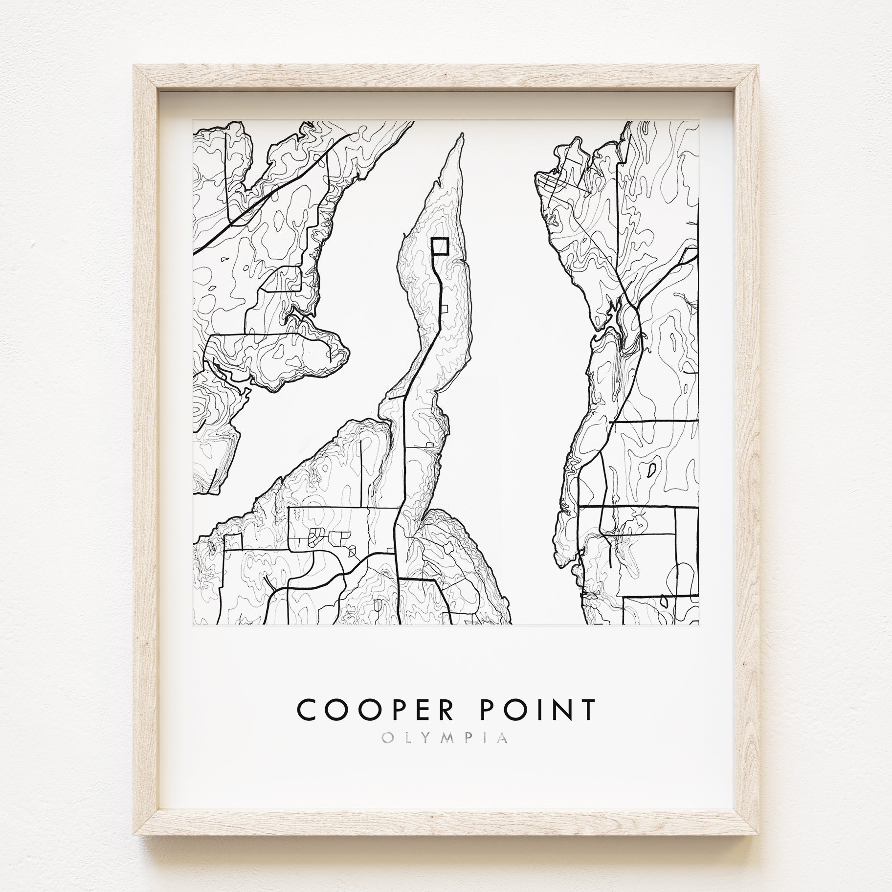 Cooper Point OLYMPIA Washington Neighborhood Map: PRINT