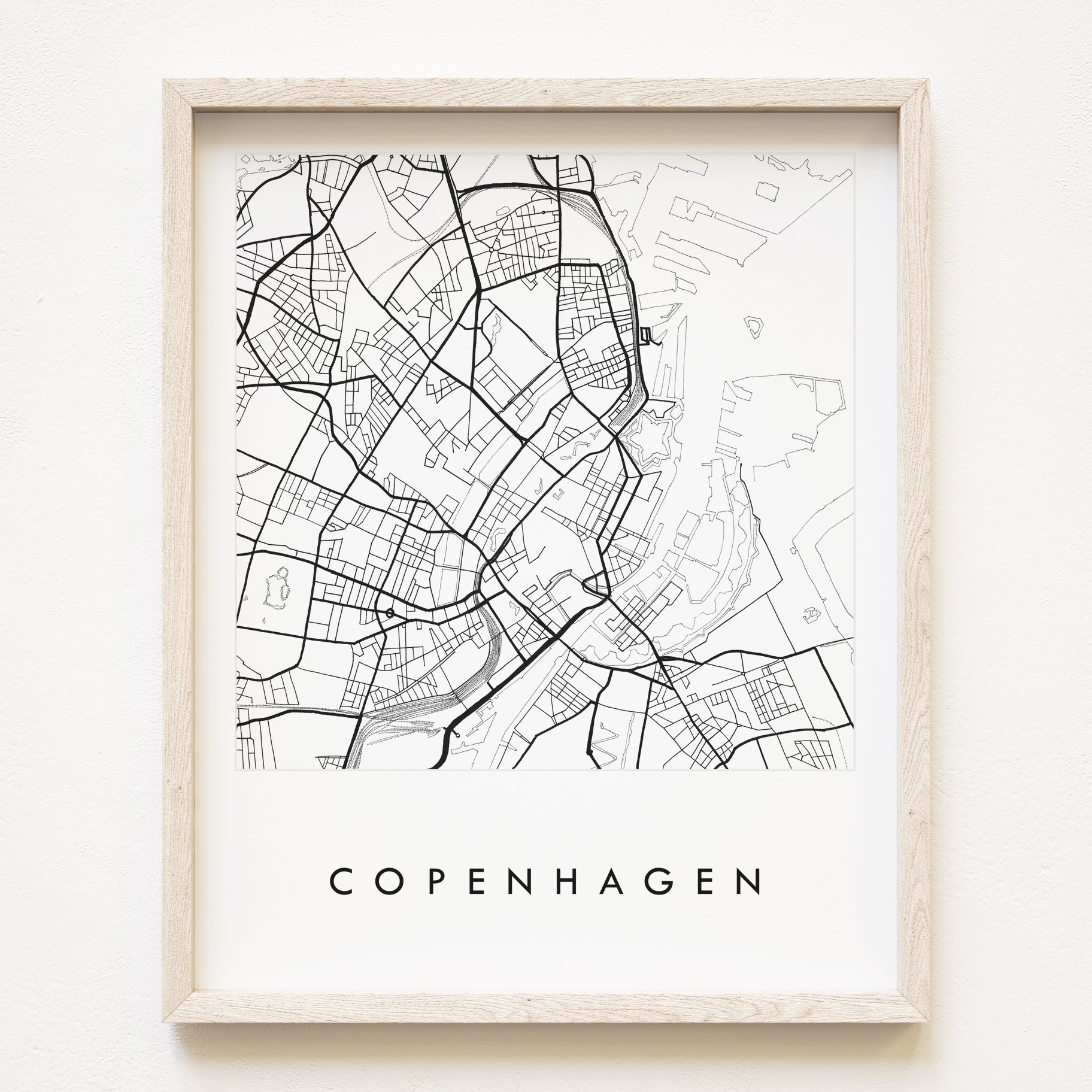 COPENHAGEN City Lines Map: PRINT