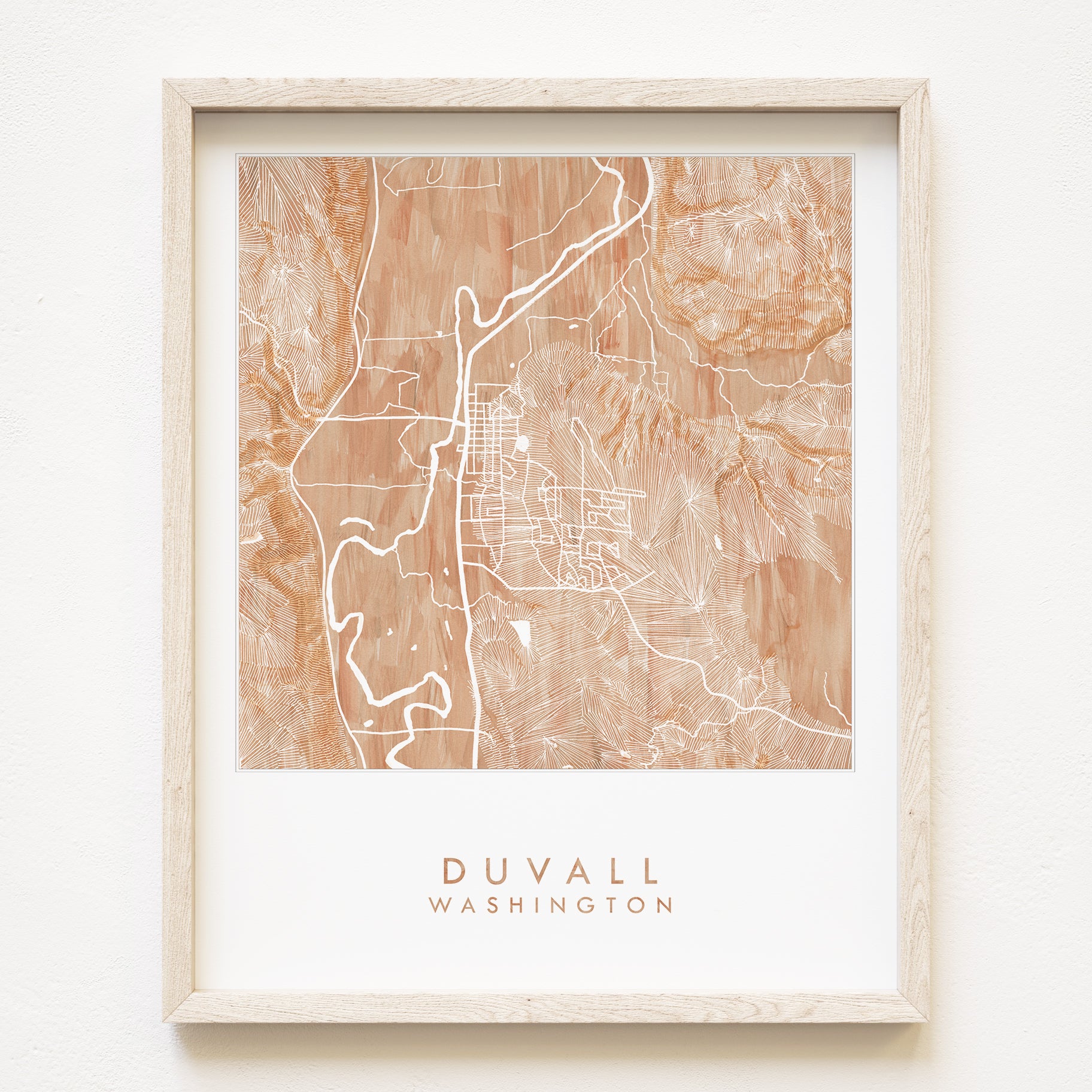 Custom YOUR CITY: Watercolor Wash Map: PRINT: Wholesale Only