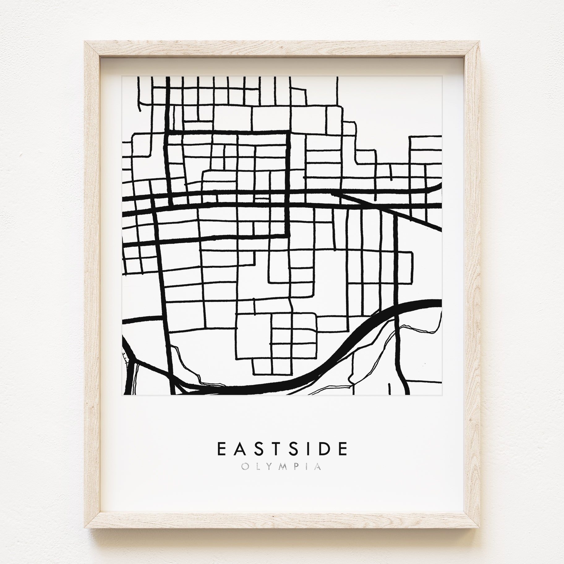 Eastside OLYMPIA Washington Neighborhood Map: PRINT